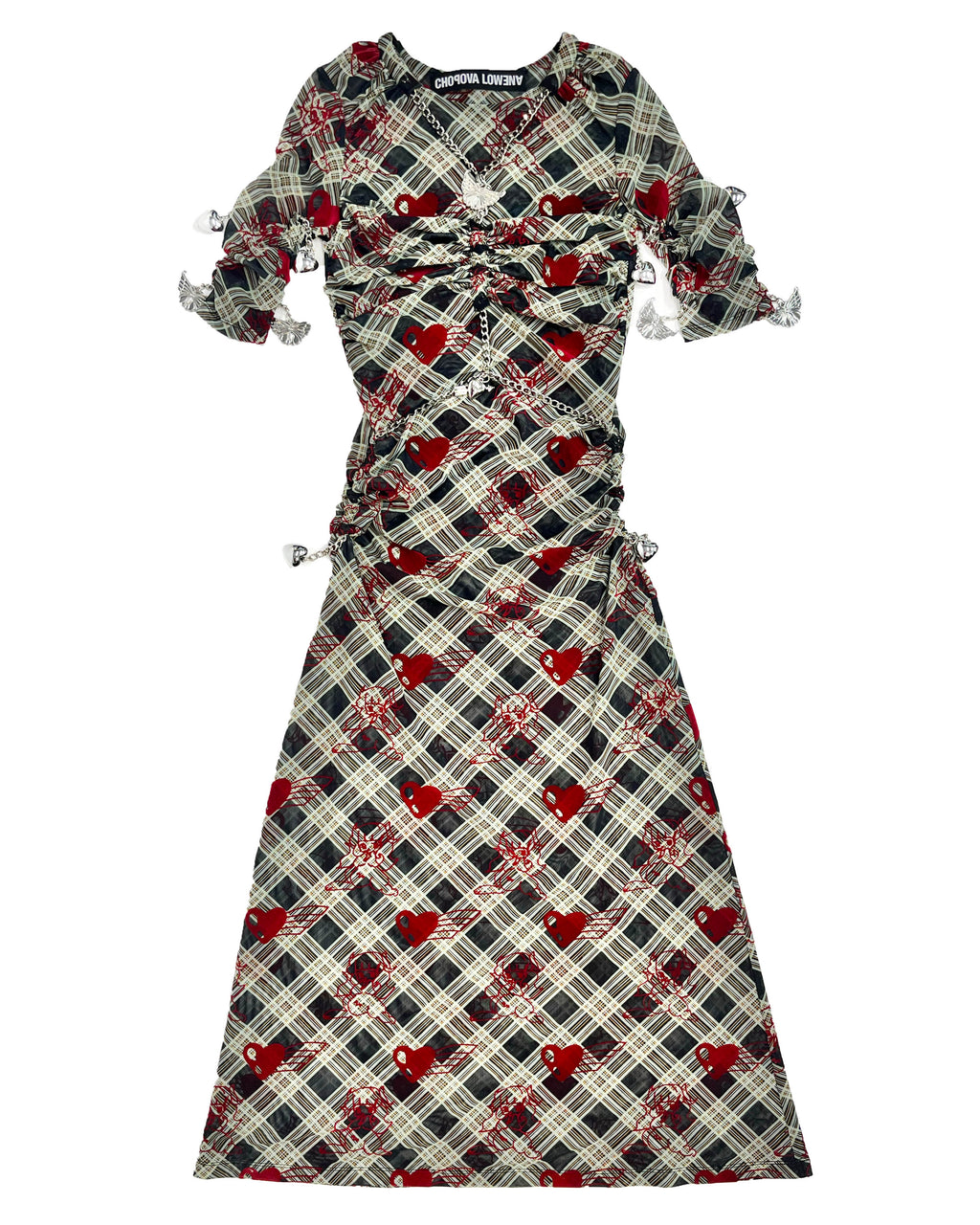 Sonicscape Bunny Argyle Mesh Dress