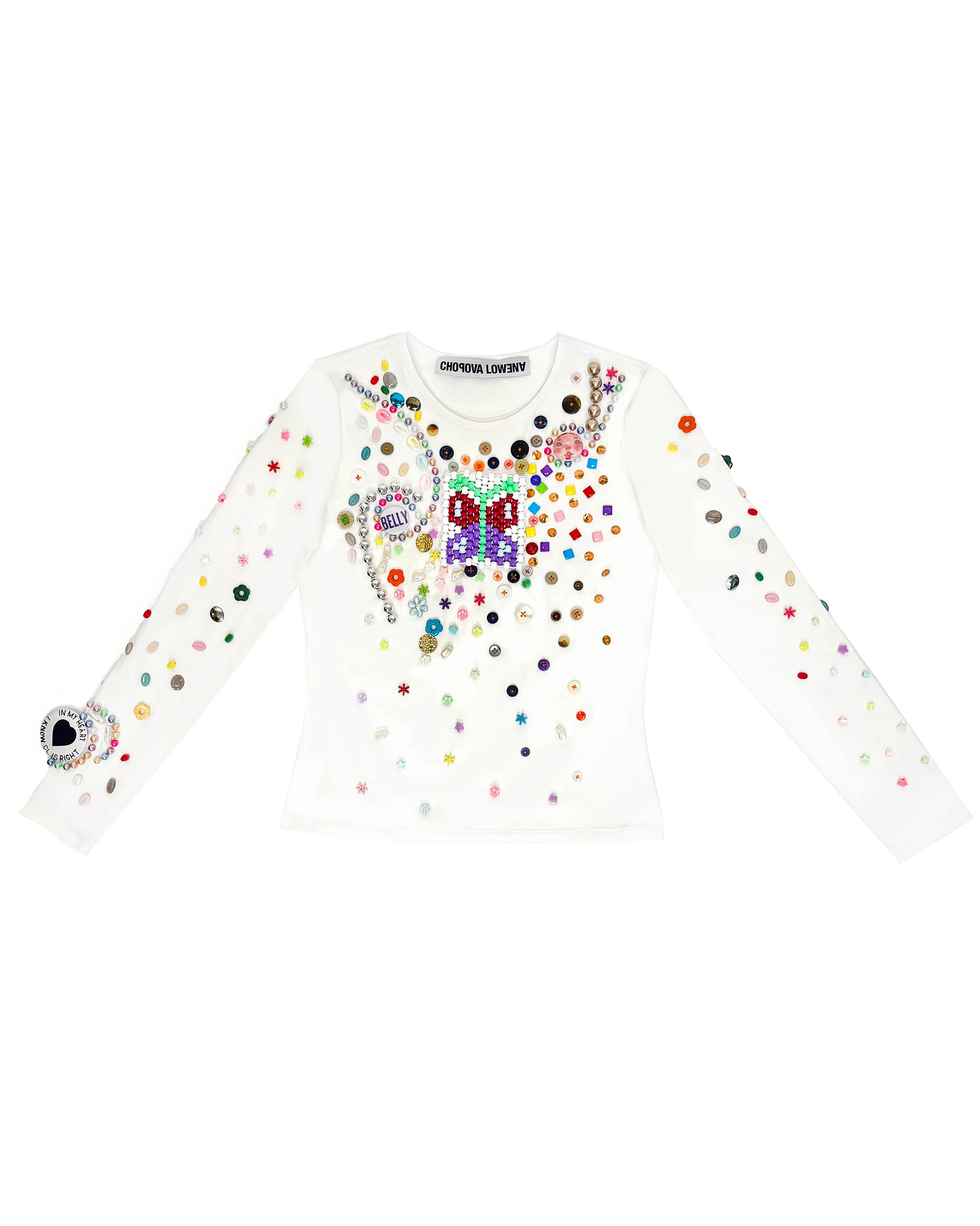 Day Defunct Beaded Jersey Top