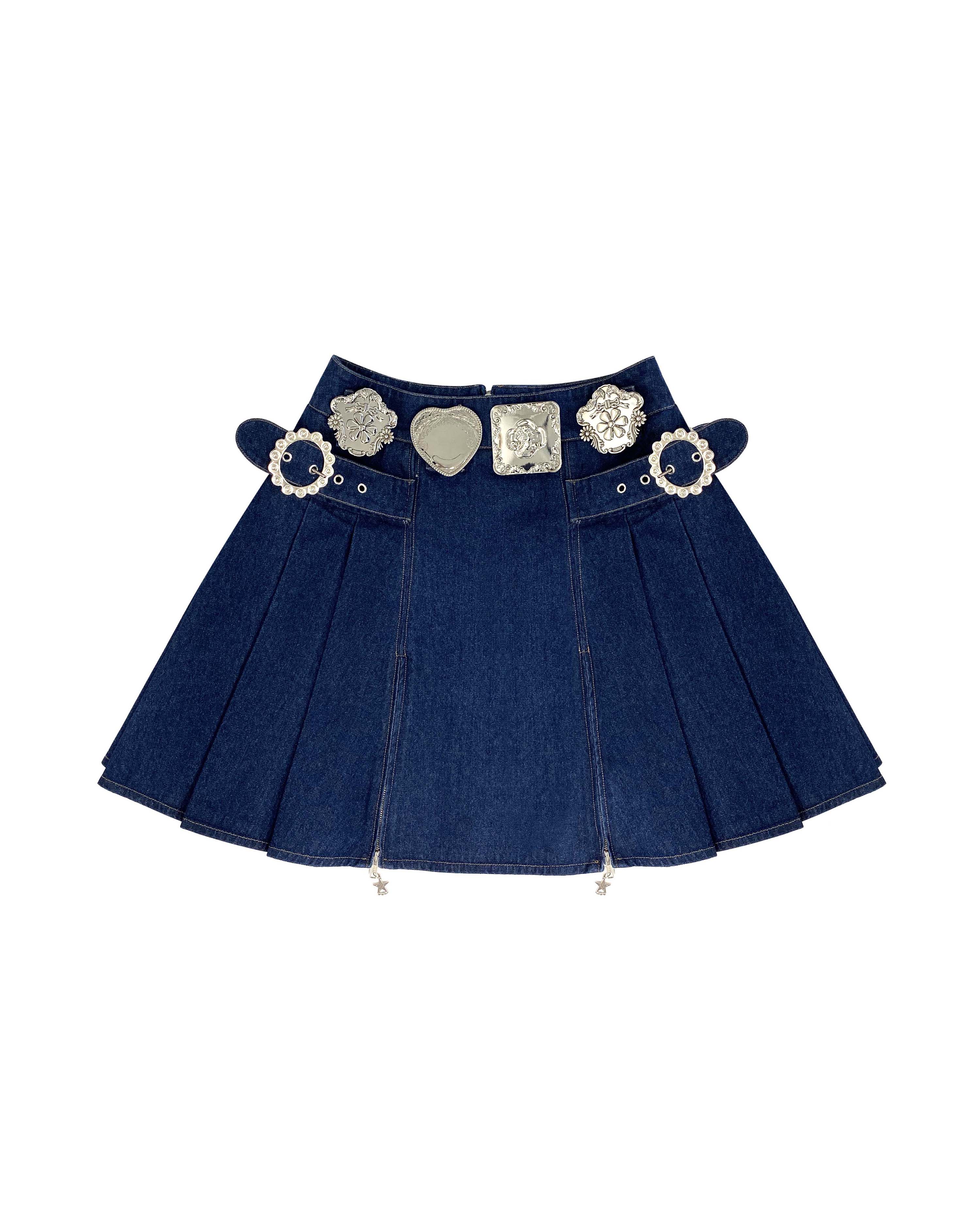 Biggity Denim Knee Skirt