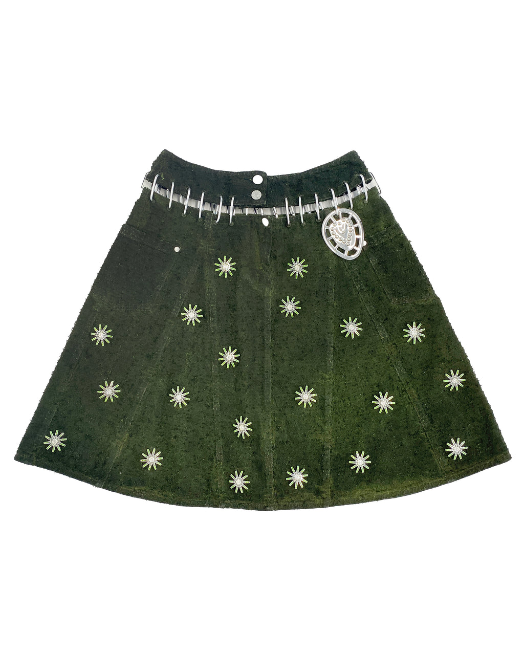 Poppet Demin Carabiner Knee Skirt