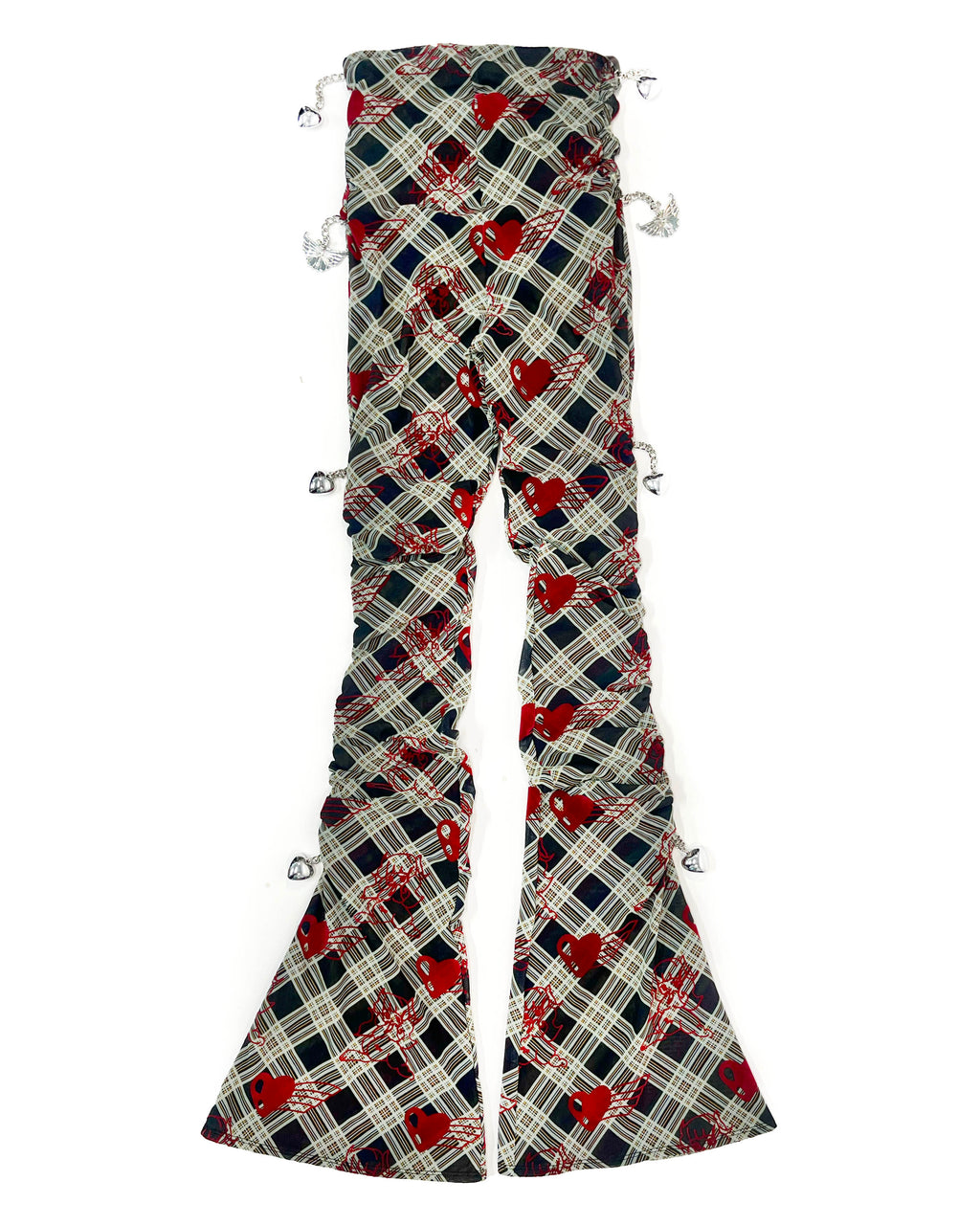 Sonicscape Plaid Mesh Leggings