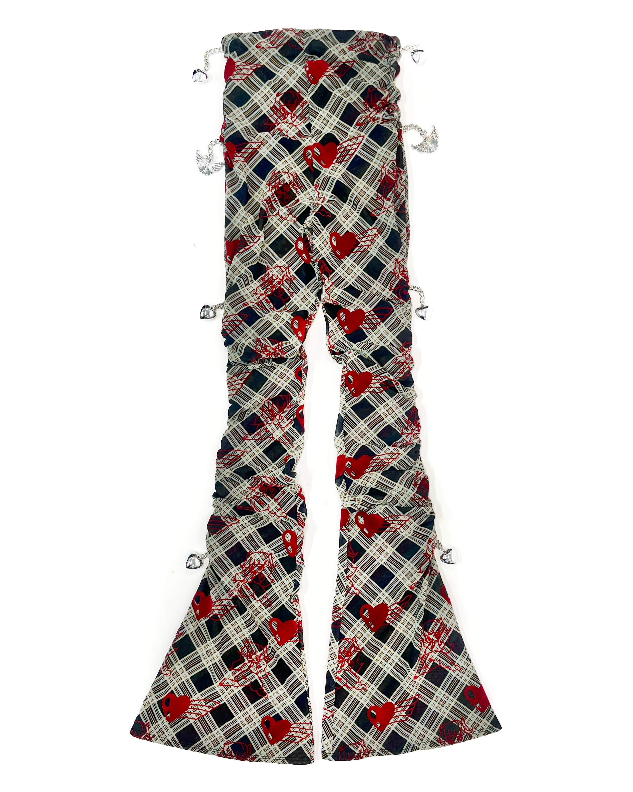Sonicscape Plaid Mesh Leggings