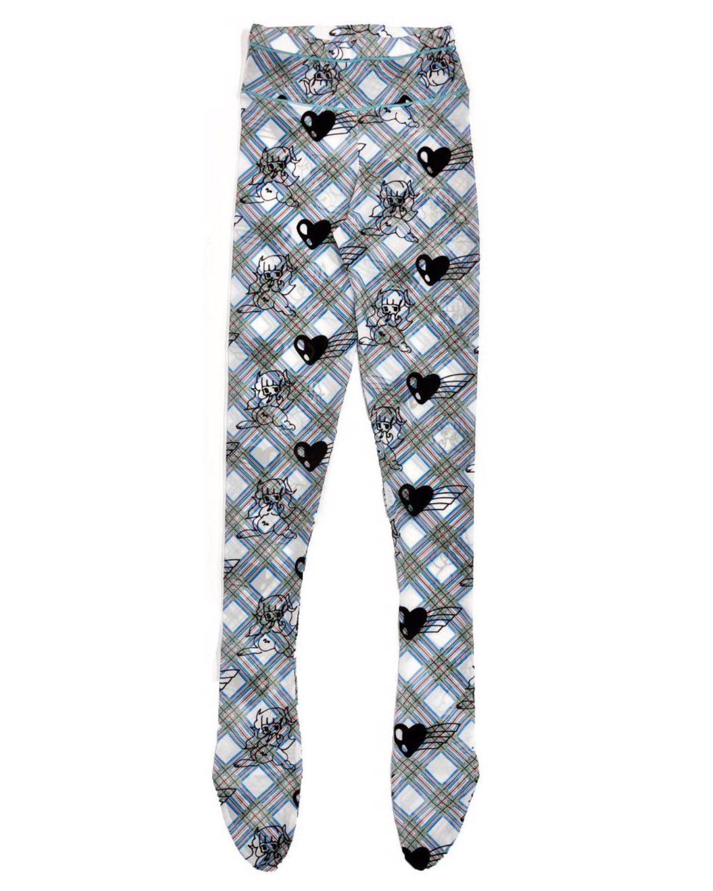 Bunny Girl Argyle Mesh Leggings