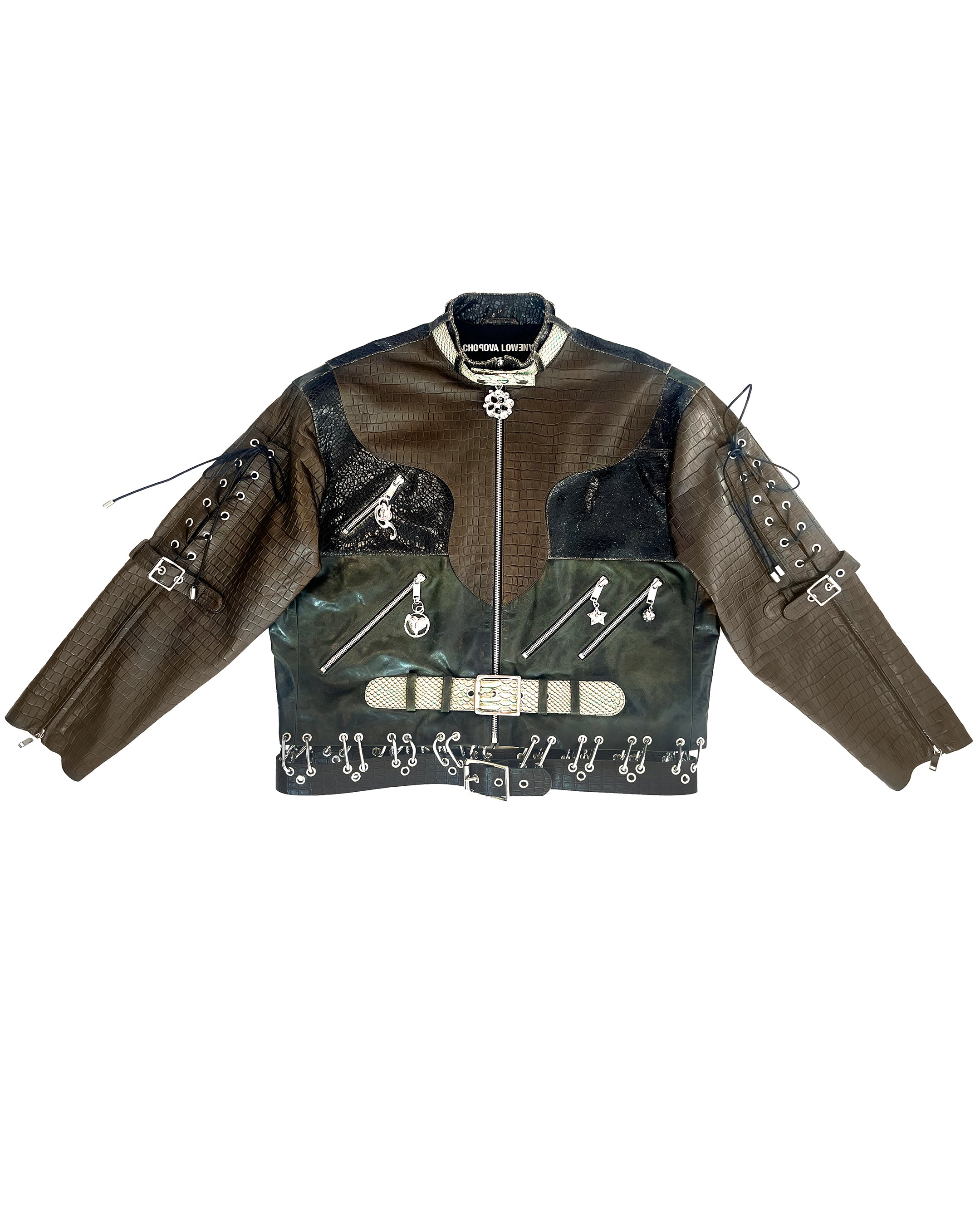 Inversion Laced Leather Jacket
