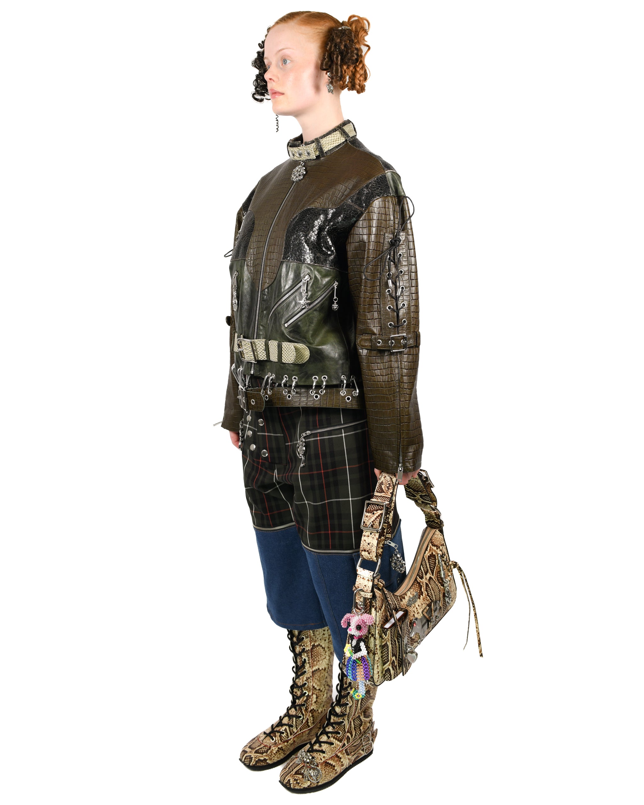 Inversion Laced Leather Jacket