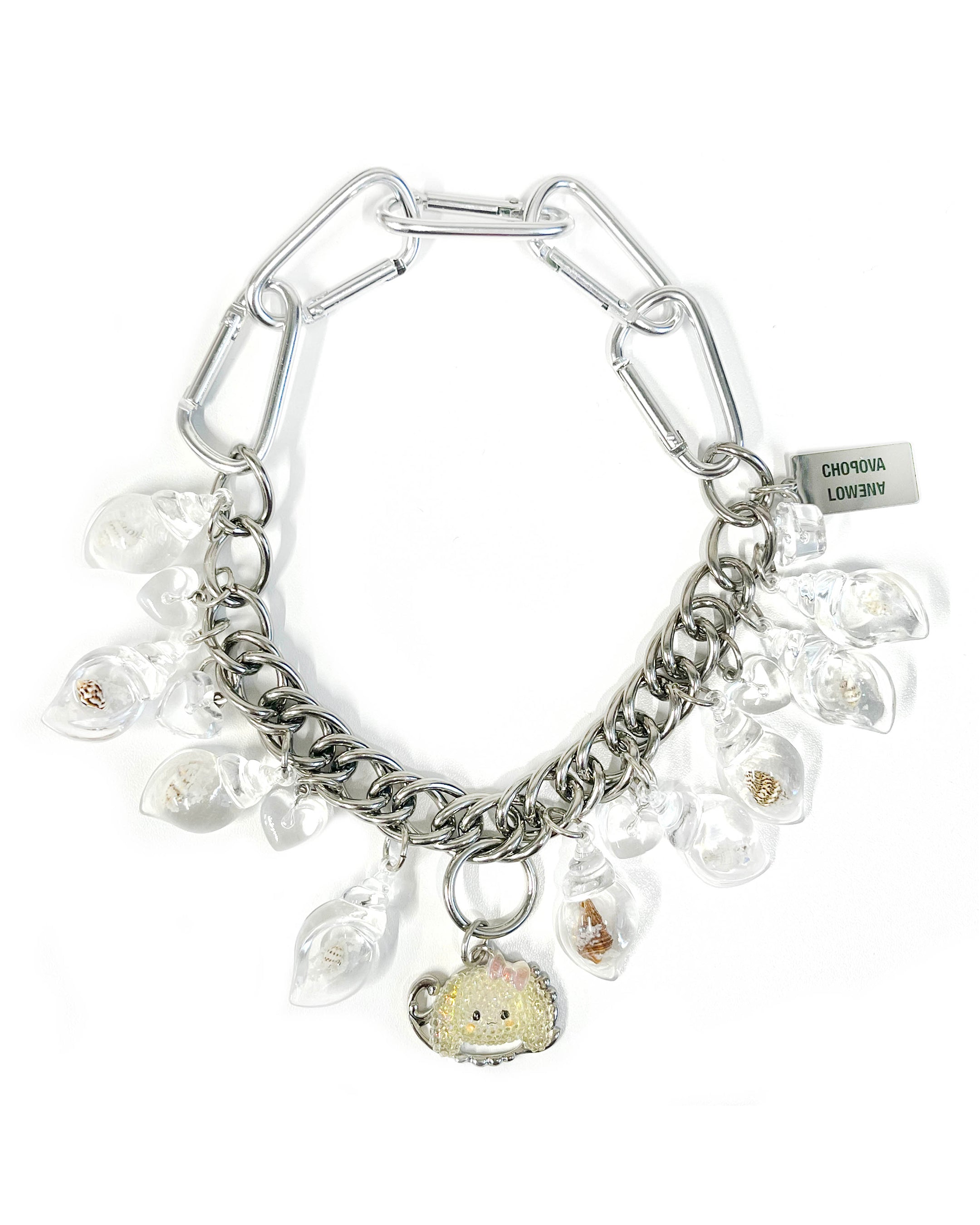 Lamb in Shells Carabiner Necklace