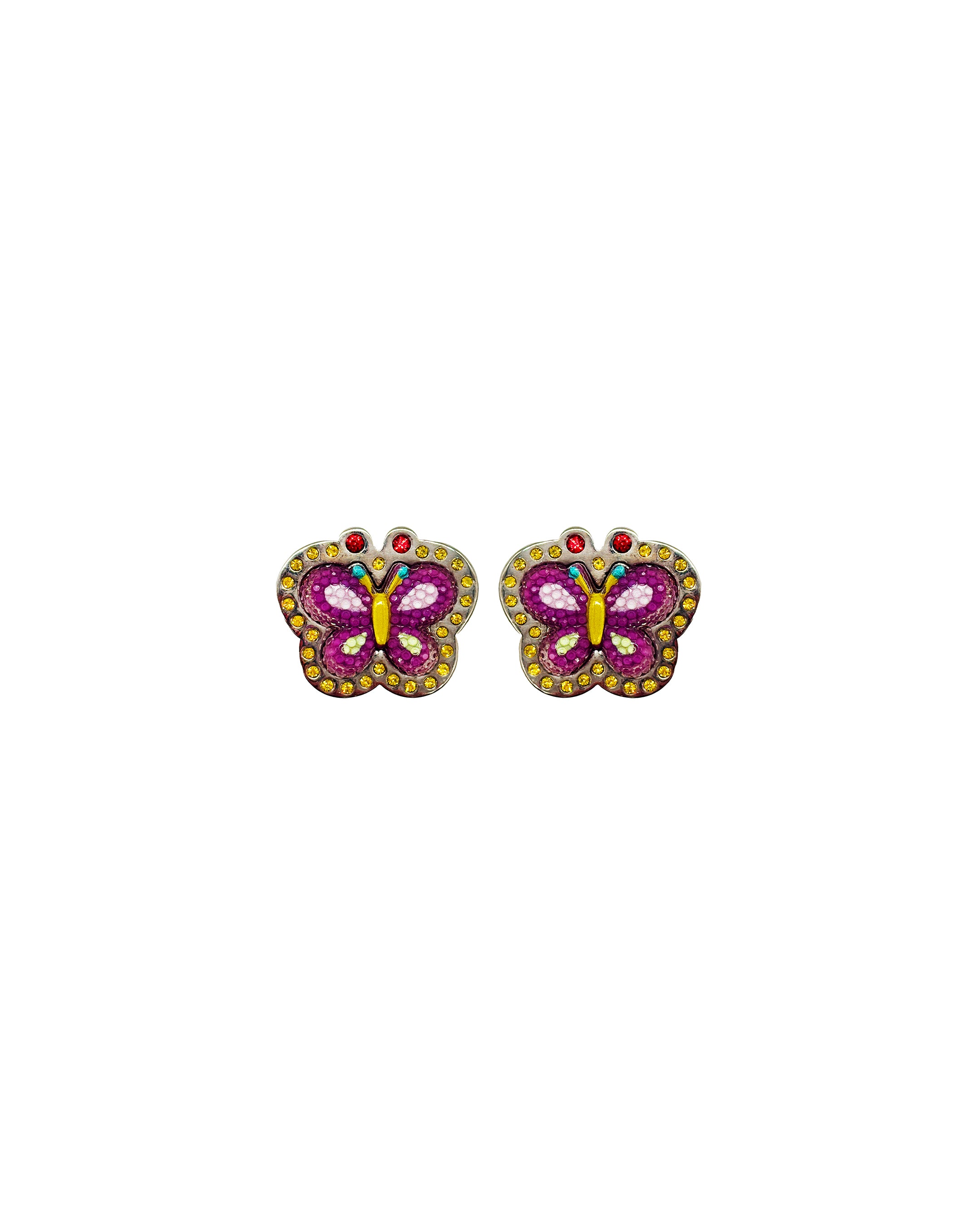 Blinged Out Butterfly Stud Earrings