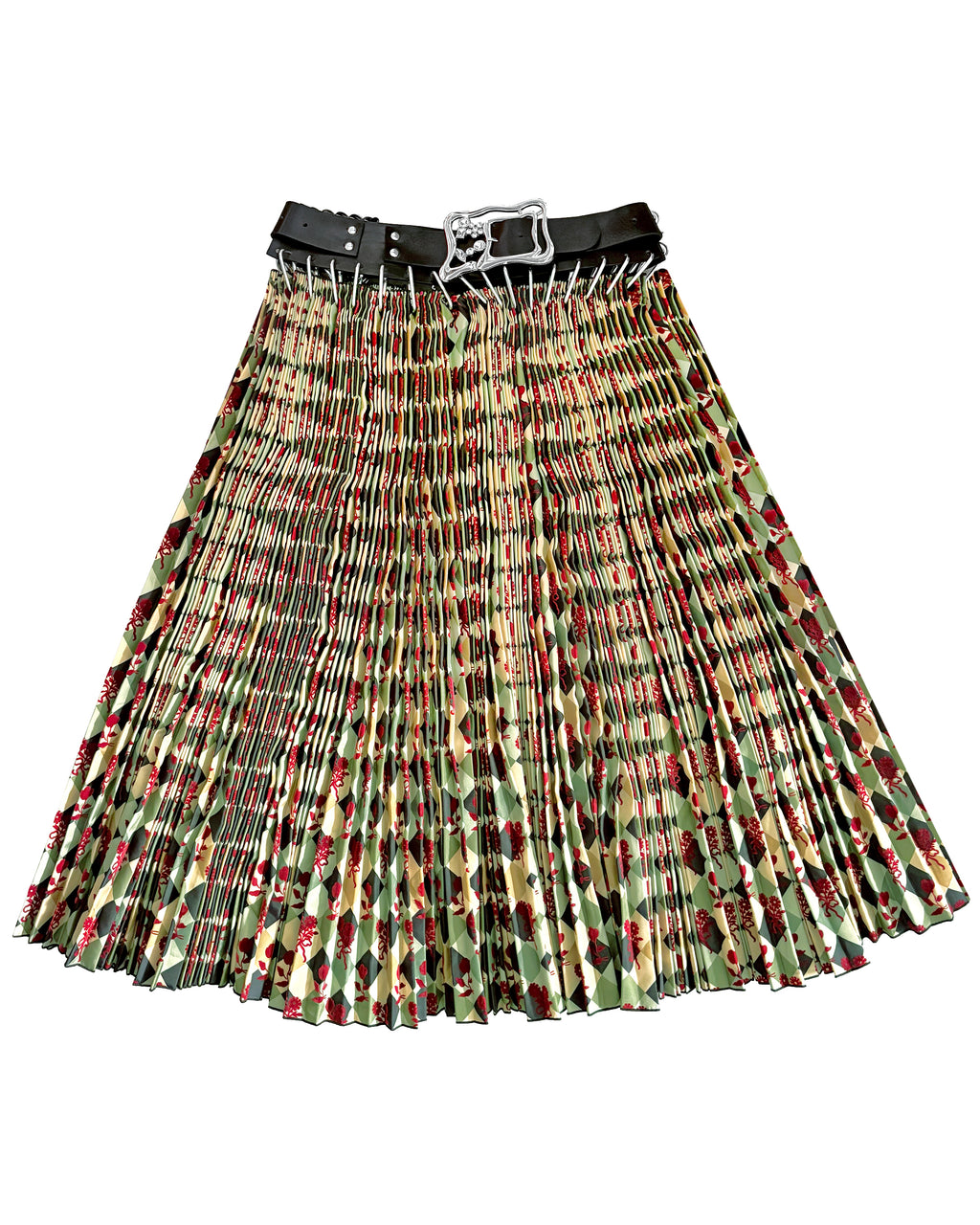 Exclusive Adjustable Belt Octo Midi Carabiner Skirt