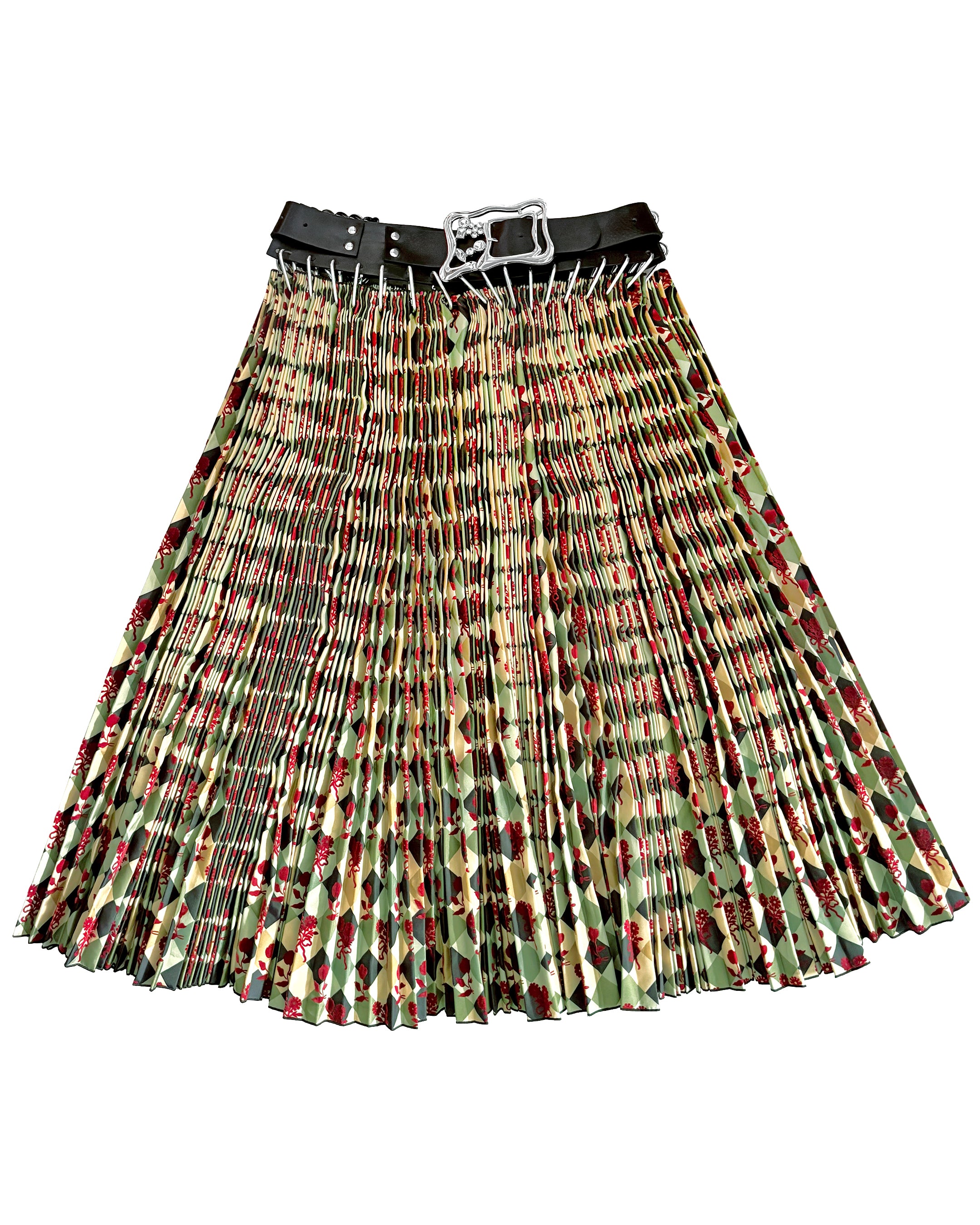 Exclusive Adjustable Belt Octo Midi Carabiner Skirt