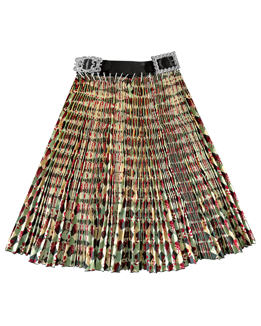 Exclusive Adjustable Belt Octo Midi Carabiner Skirt