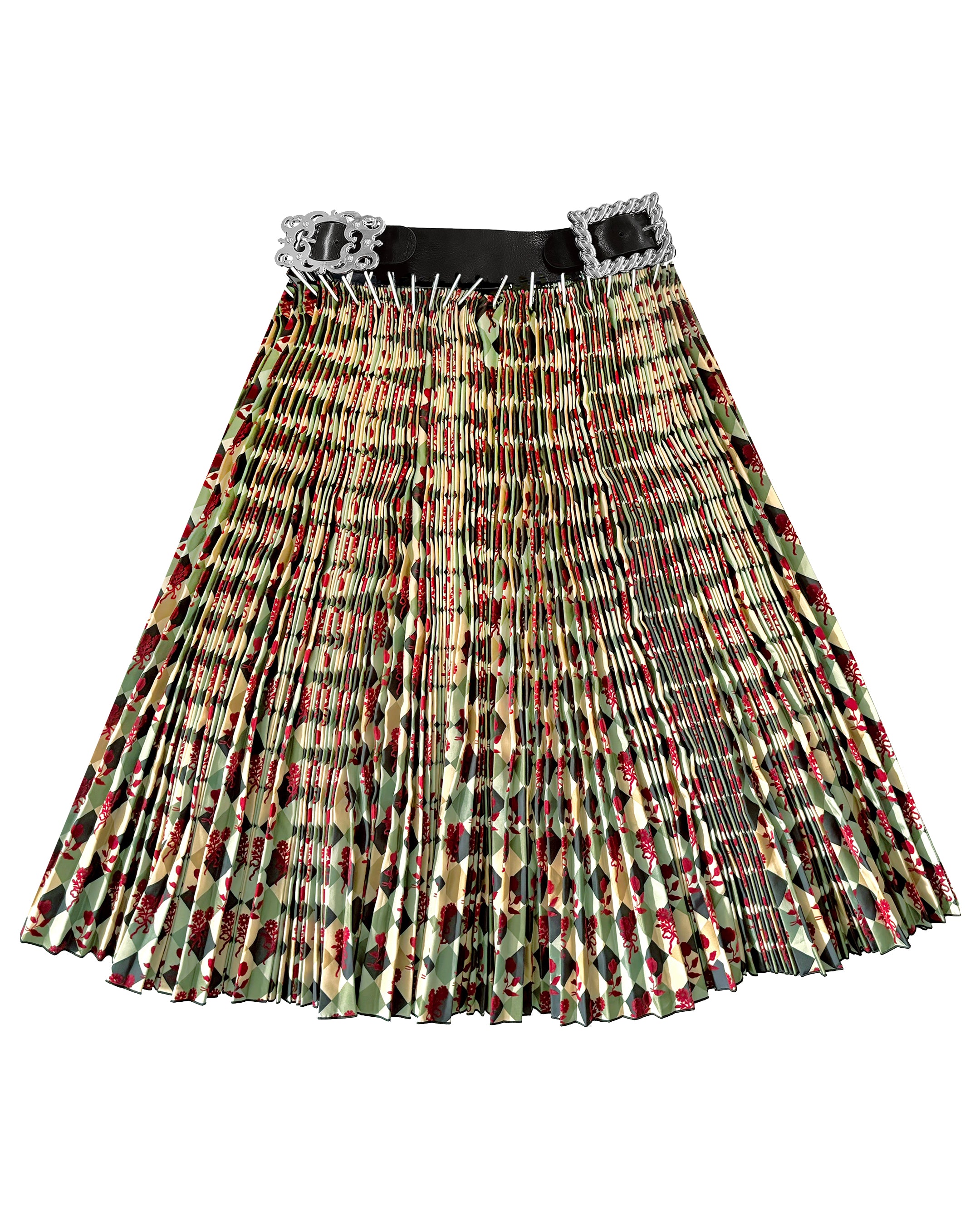 Exclusive Adjustable Belt Octo Midi Carabiner Skirt