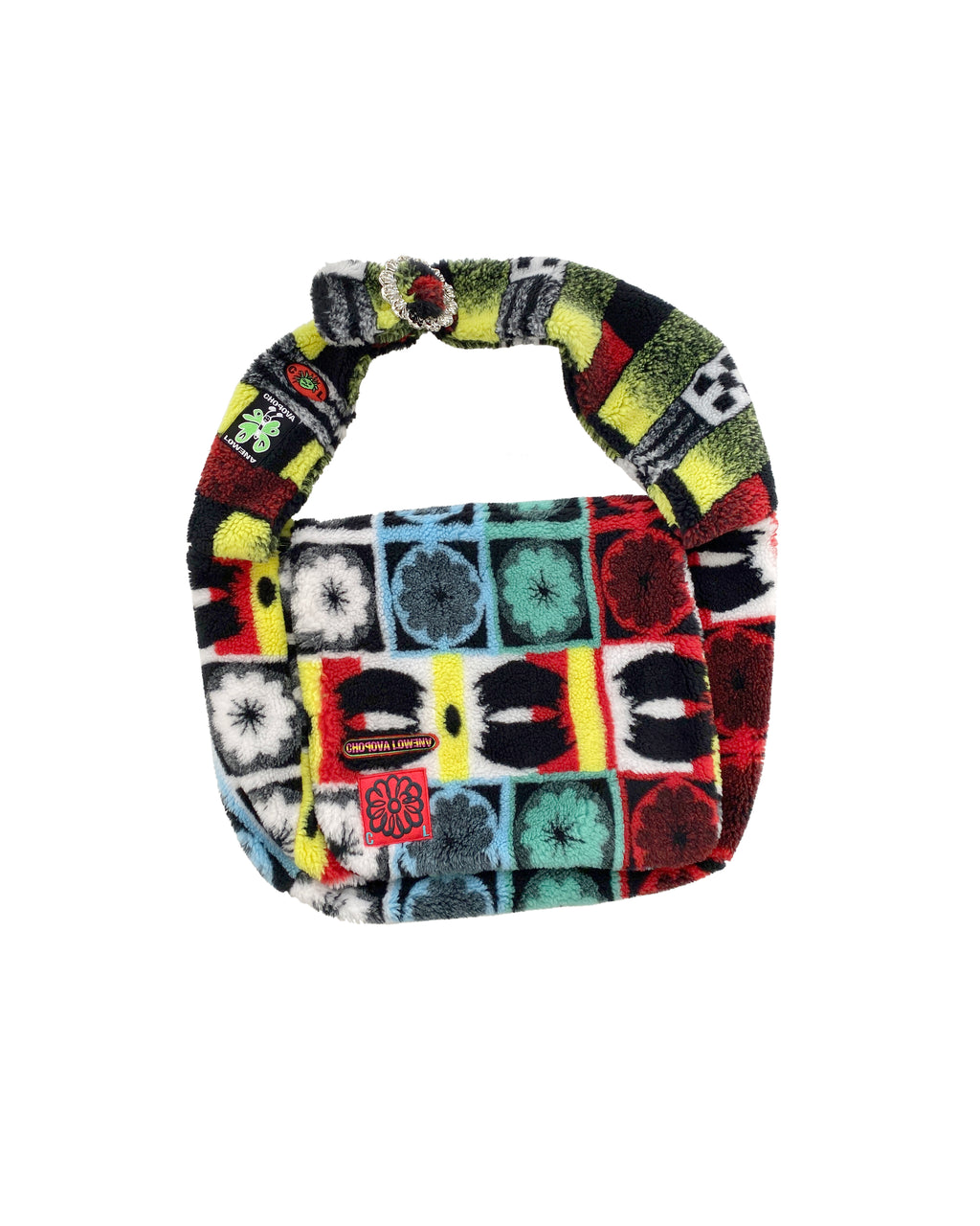 Multi-Coloured Printed Fleece Bag