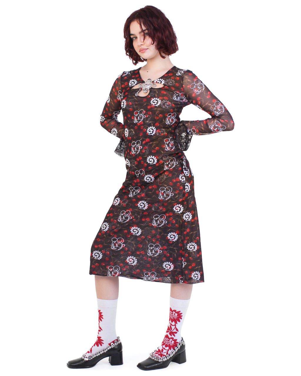 Windsucker Cherry Dress