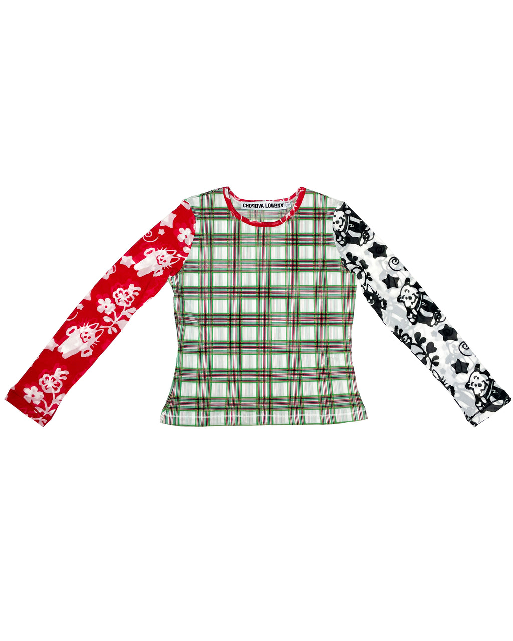 Plaid Palooza Fitted Mesh Top