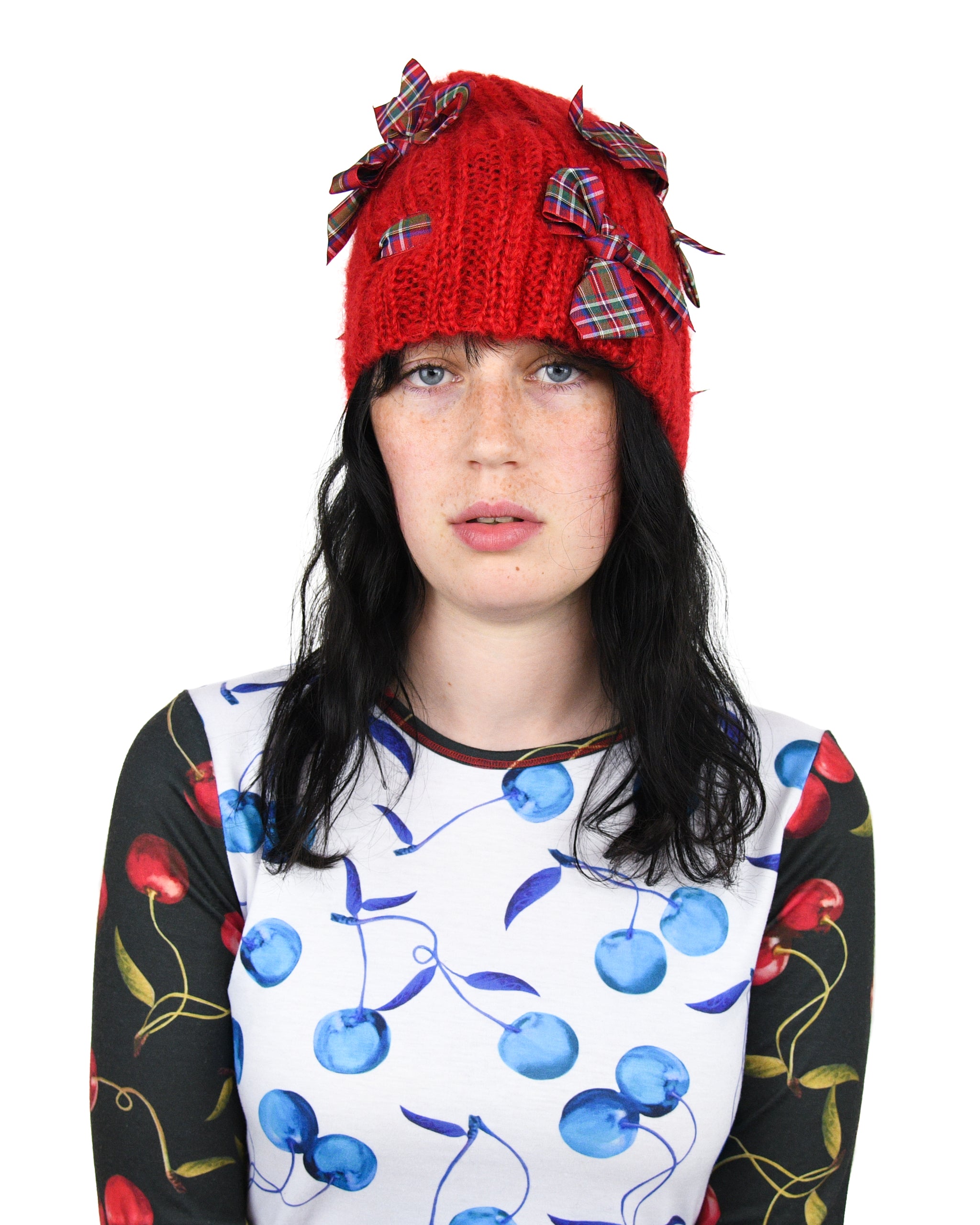 Bow Beanie Red