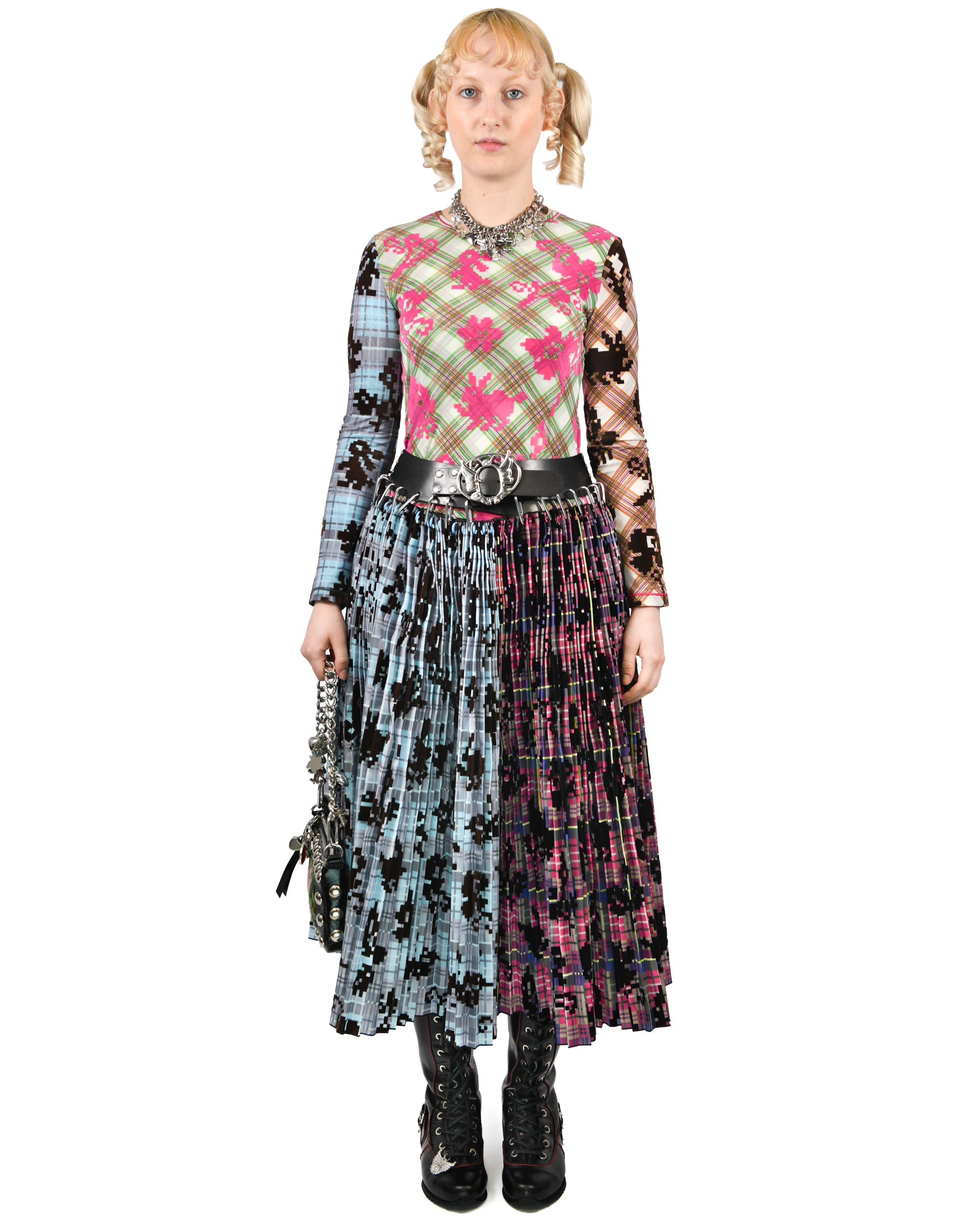 Rabbit Party Midi Carabiner Skirt