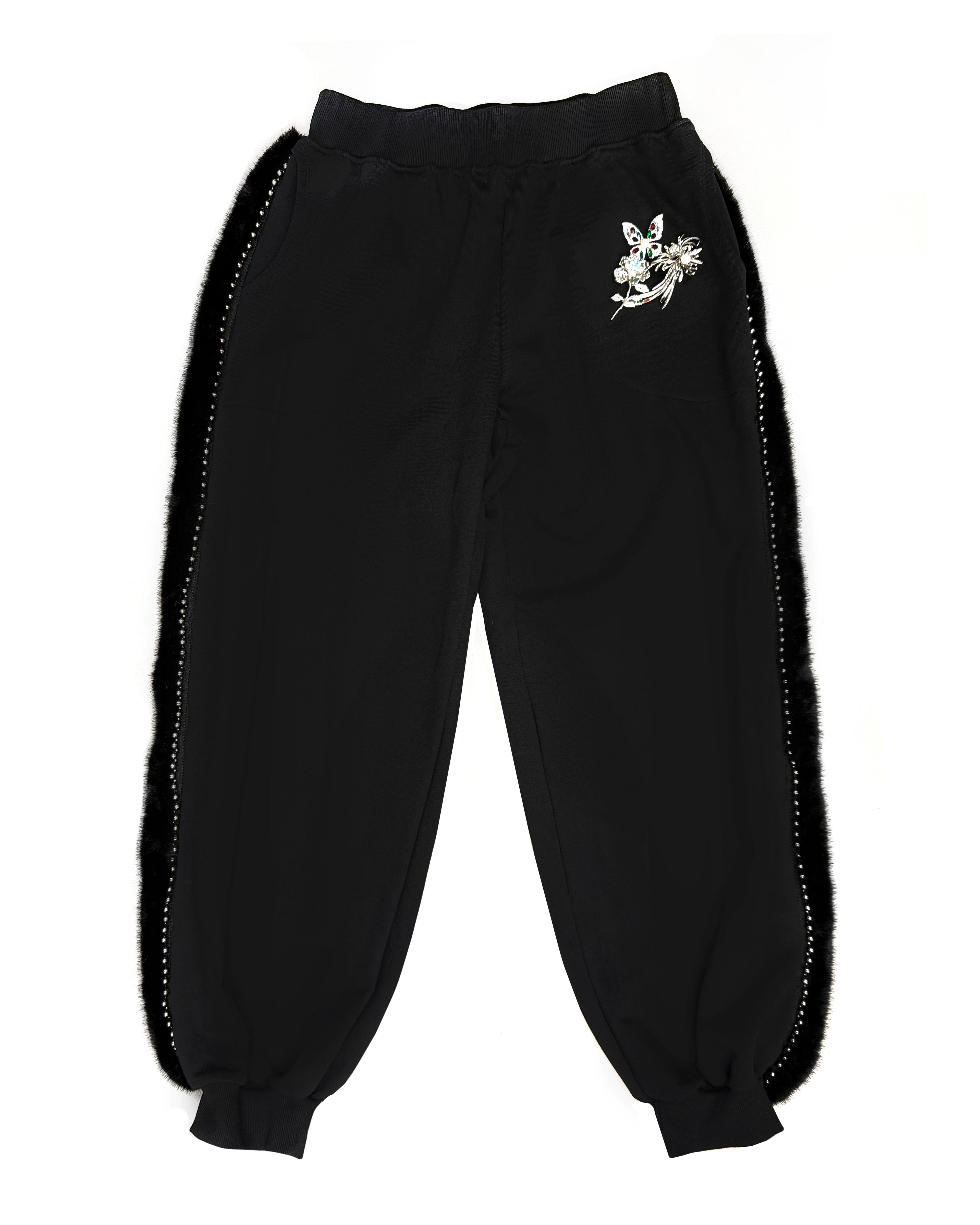 Fuzzy Pearl Sweatpants