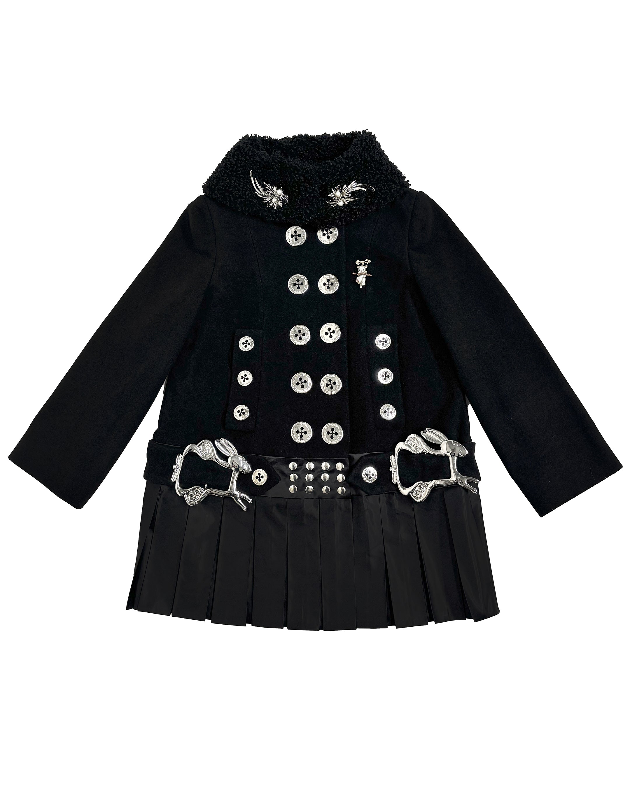 Black Fudge Buckle Coat