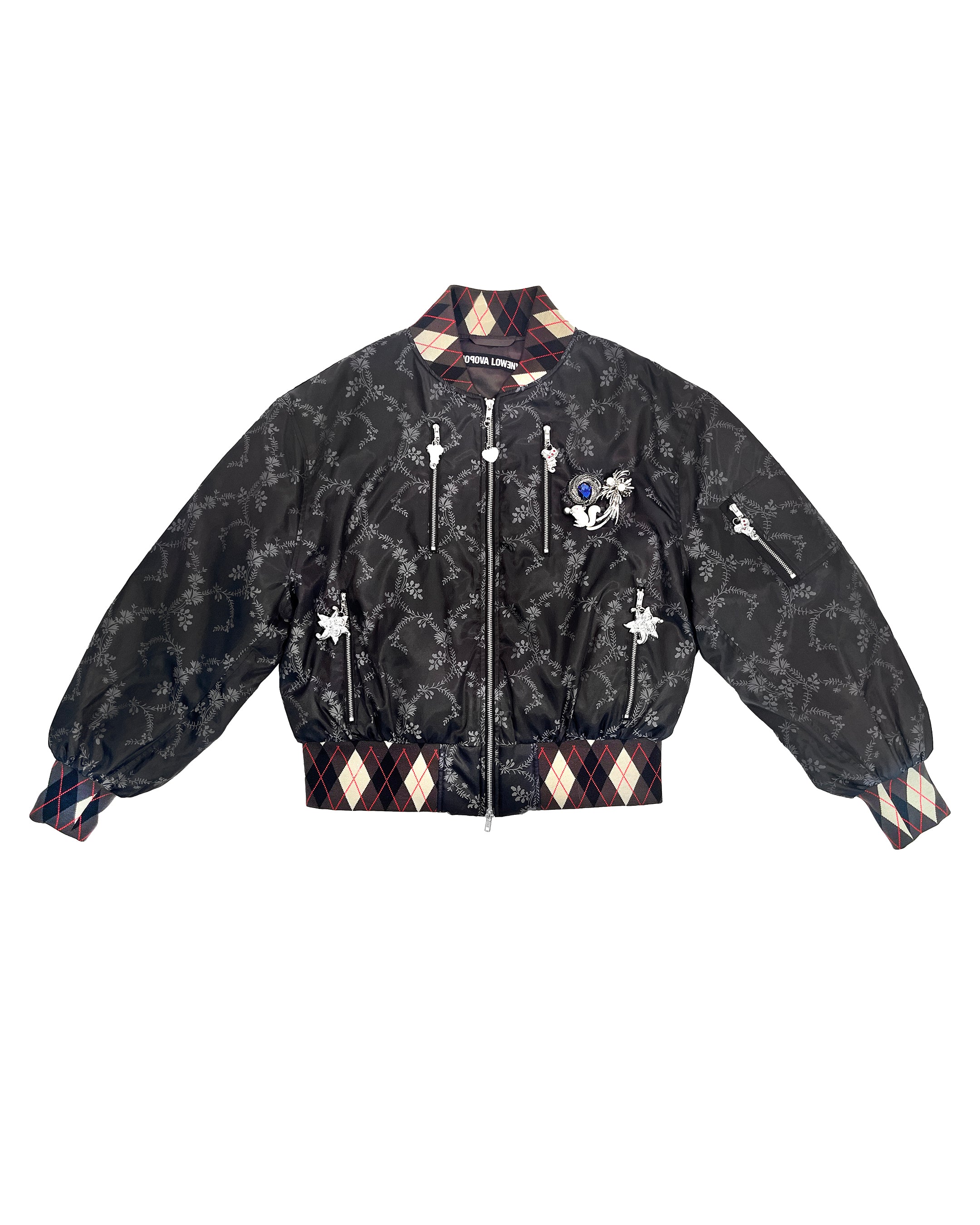 Crescent Black Bomber Jacket