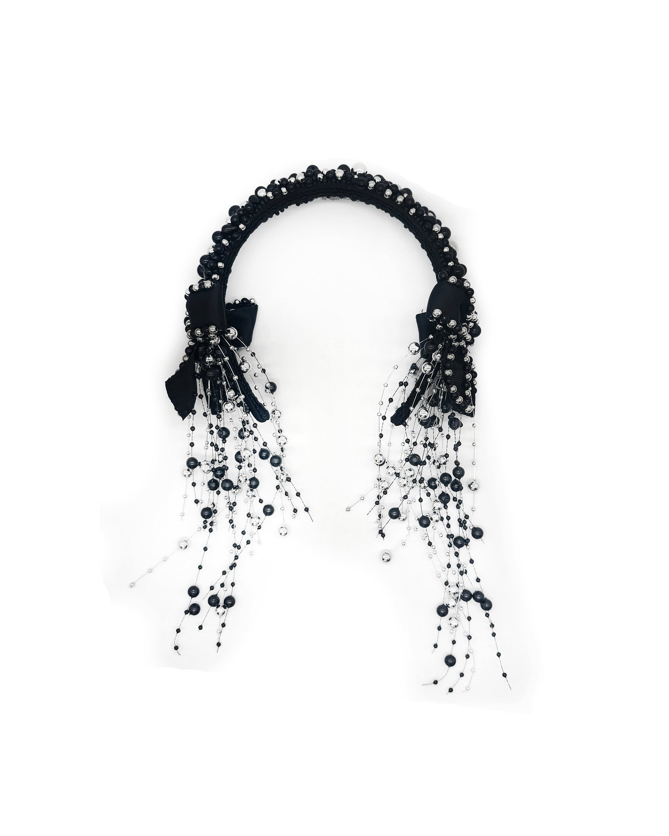 Black Beaded Headband