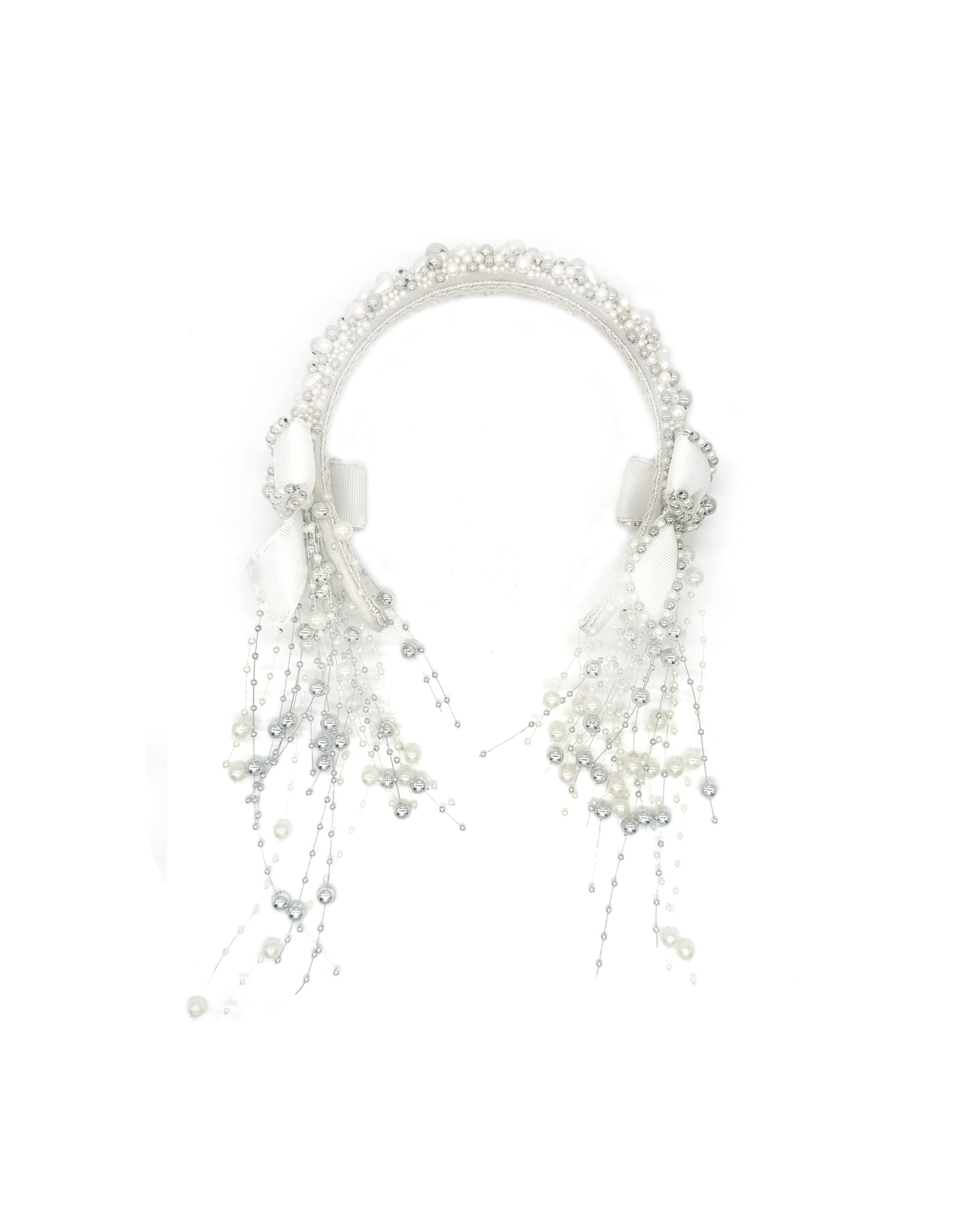 White Beaded Headband
