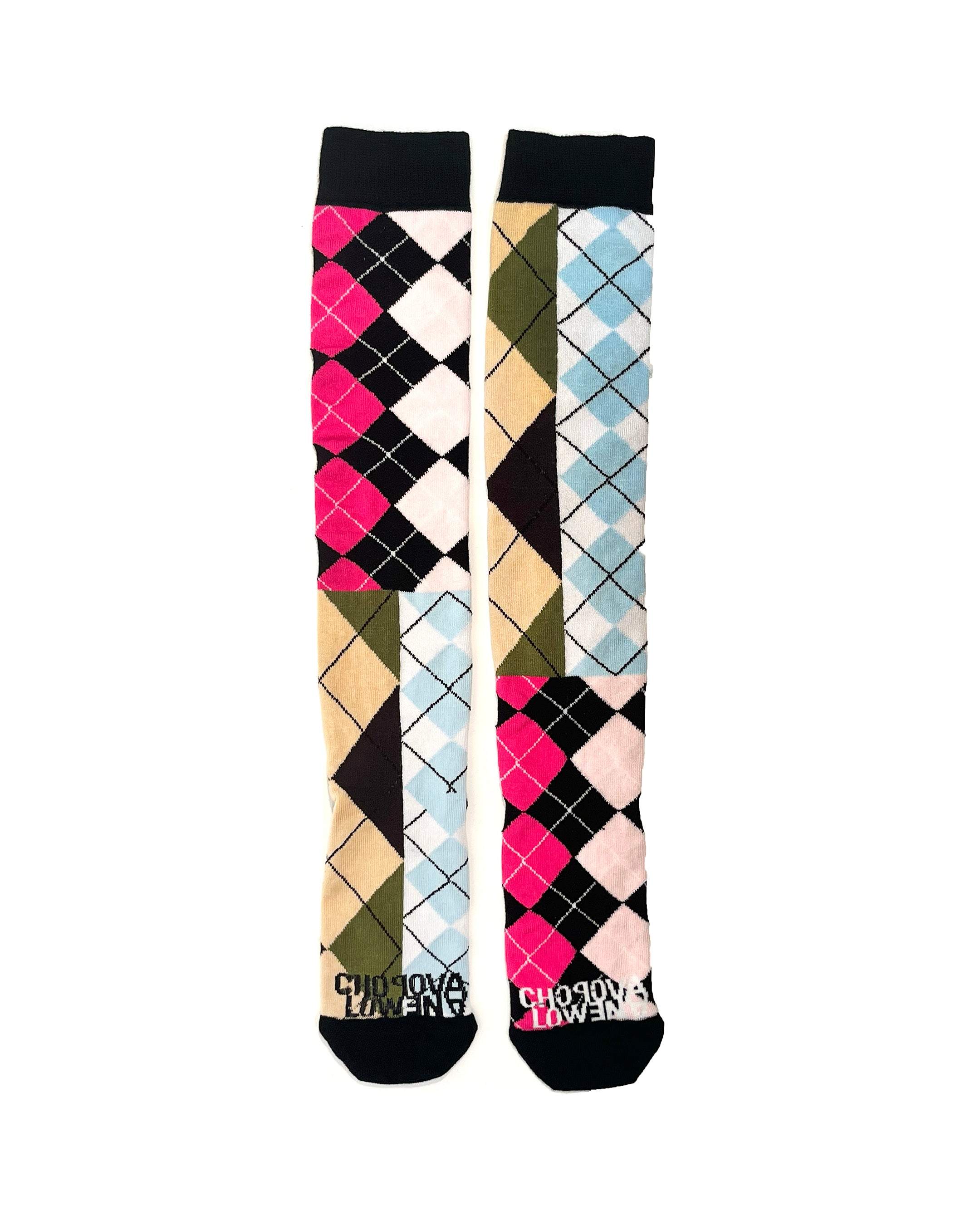 Multi Argyle Long Sock