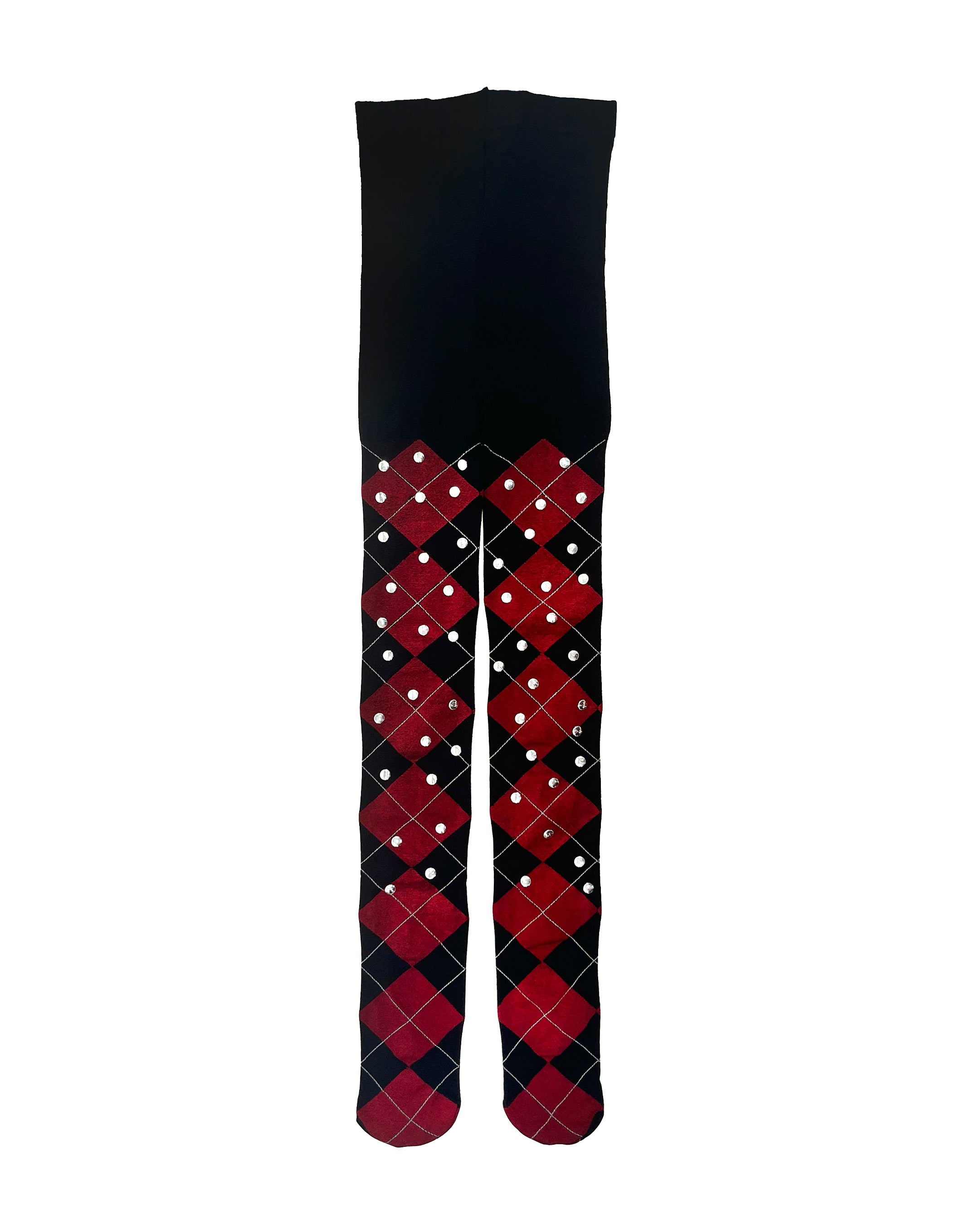 Red Argyle Tights