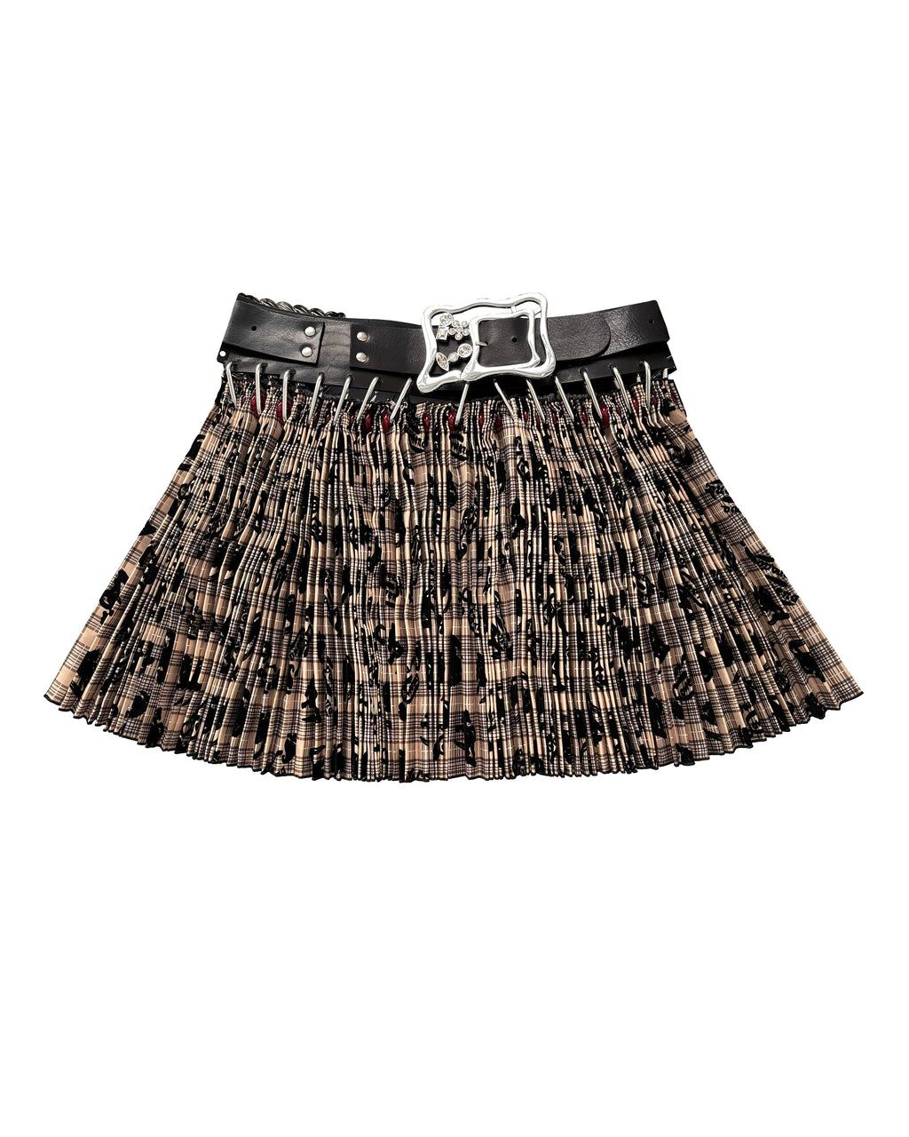 Exclusive Adjustable Belt Roll In Mini Carabiner Skirt