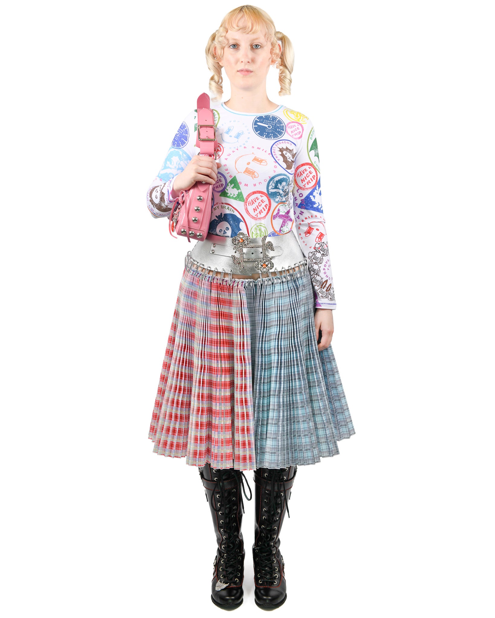 Exclusive Synth Knee Carabiner Skirt