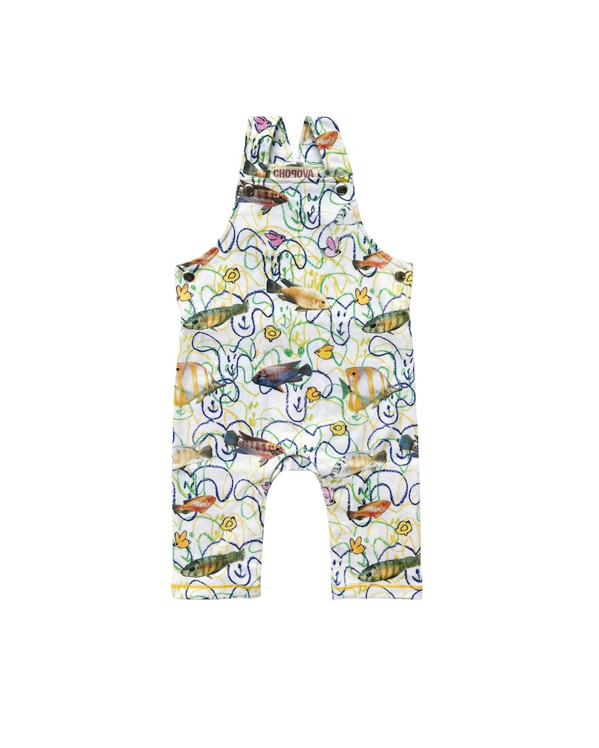 Baby Fish Everywhere Dungarees