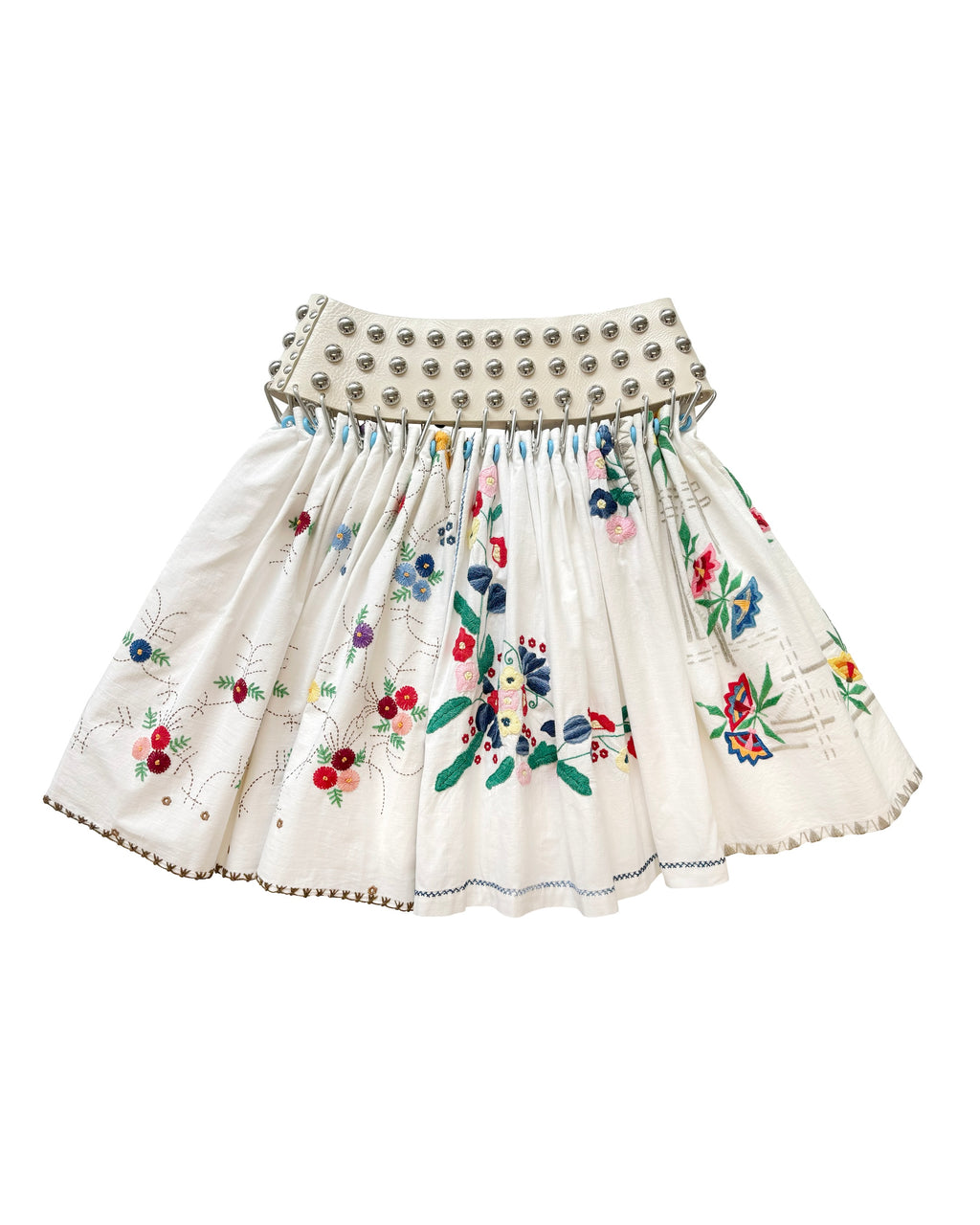 Exclusive Drawing Folkloric Knee Carabiner Skirt