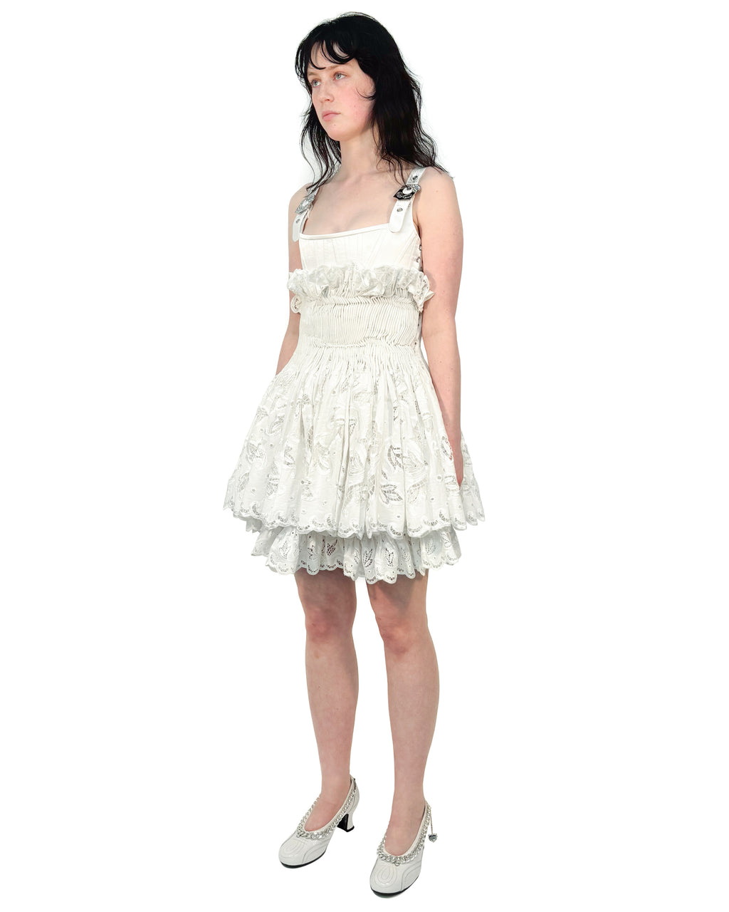 Faddy Bustier Smocked Dress