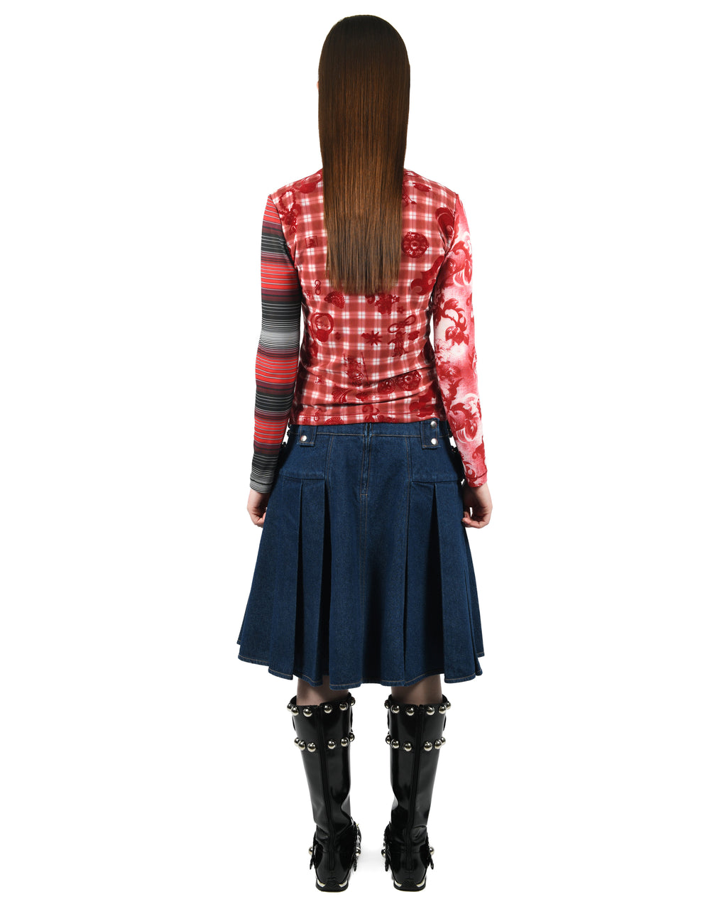 Biggity Denim Knee Skirt