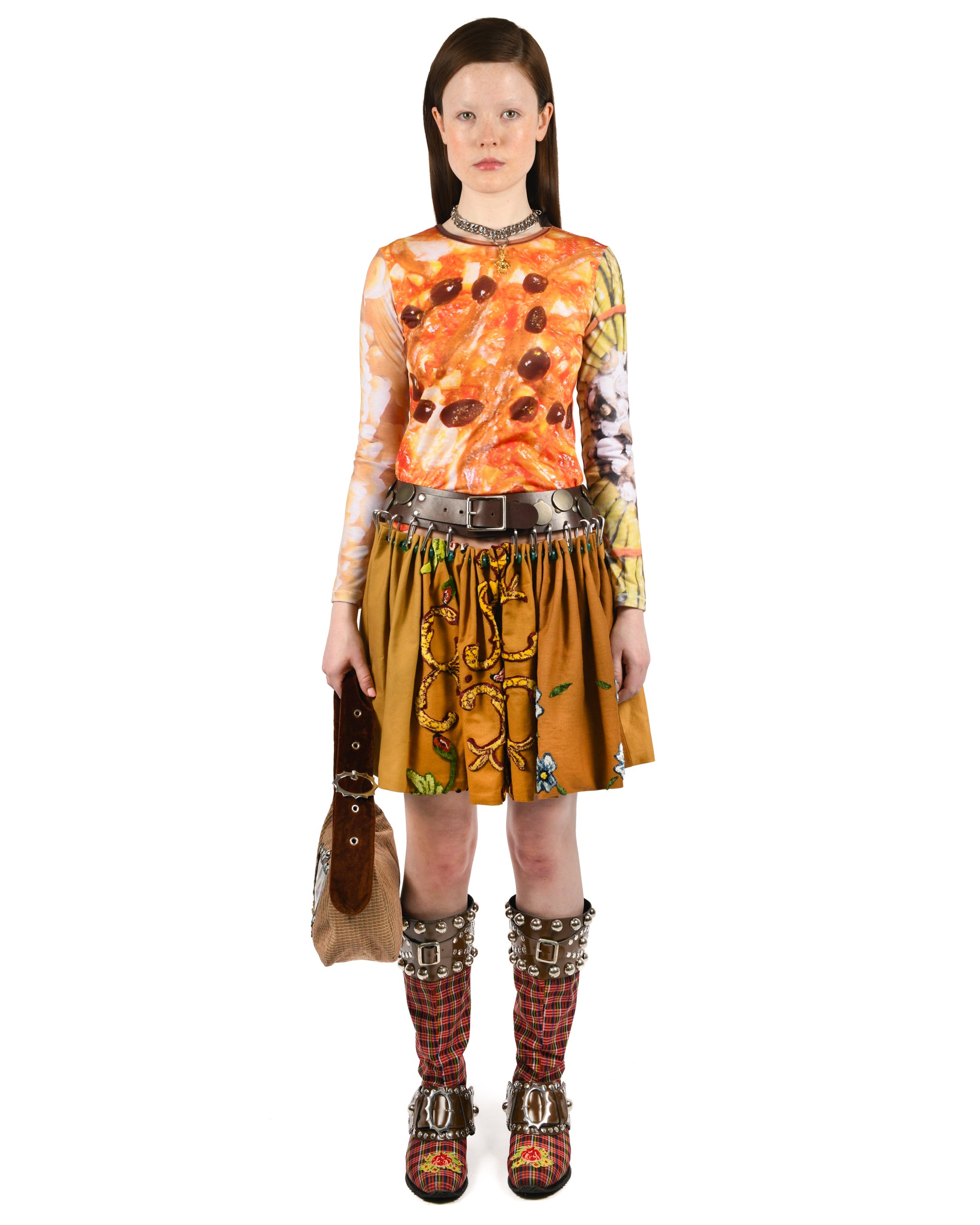 Logger Tufted Folkloric Mini Carabiner Skirt