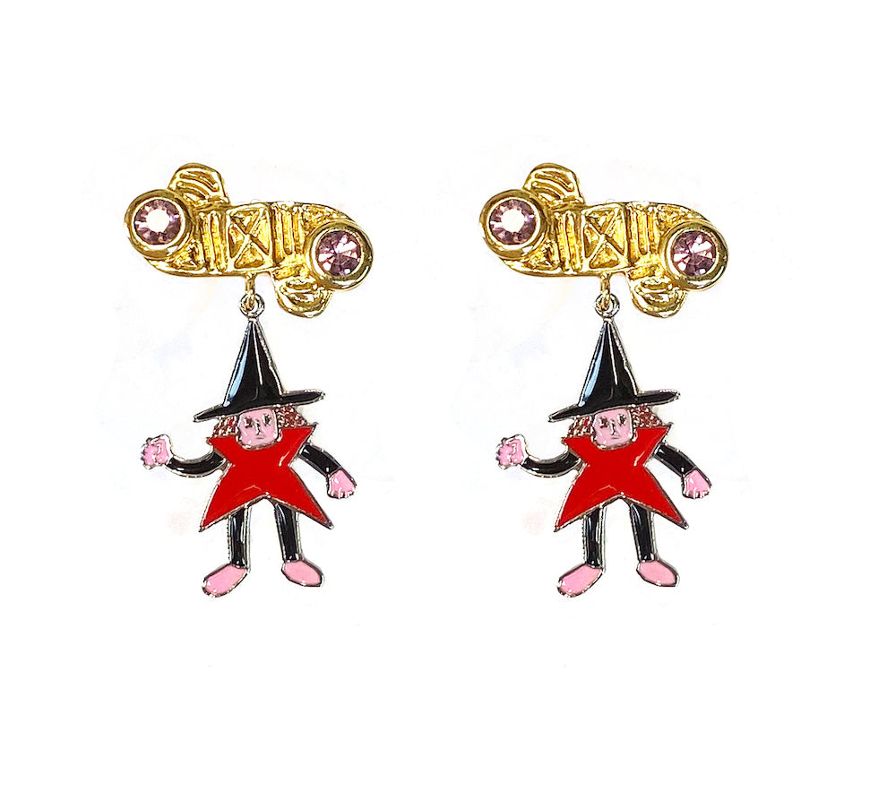 Star Girl Pendant Earrings