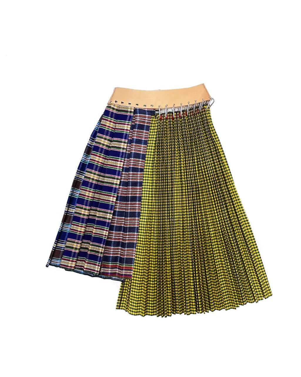 Blue, Green and Brown Half and Half Skirt