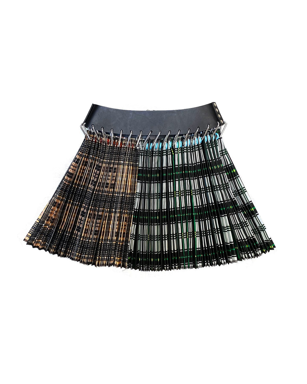Split Plaid Mini Skirt
