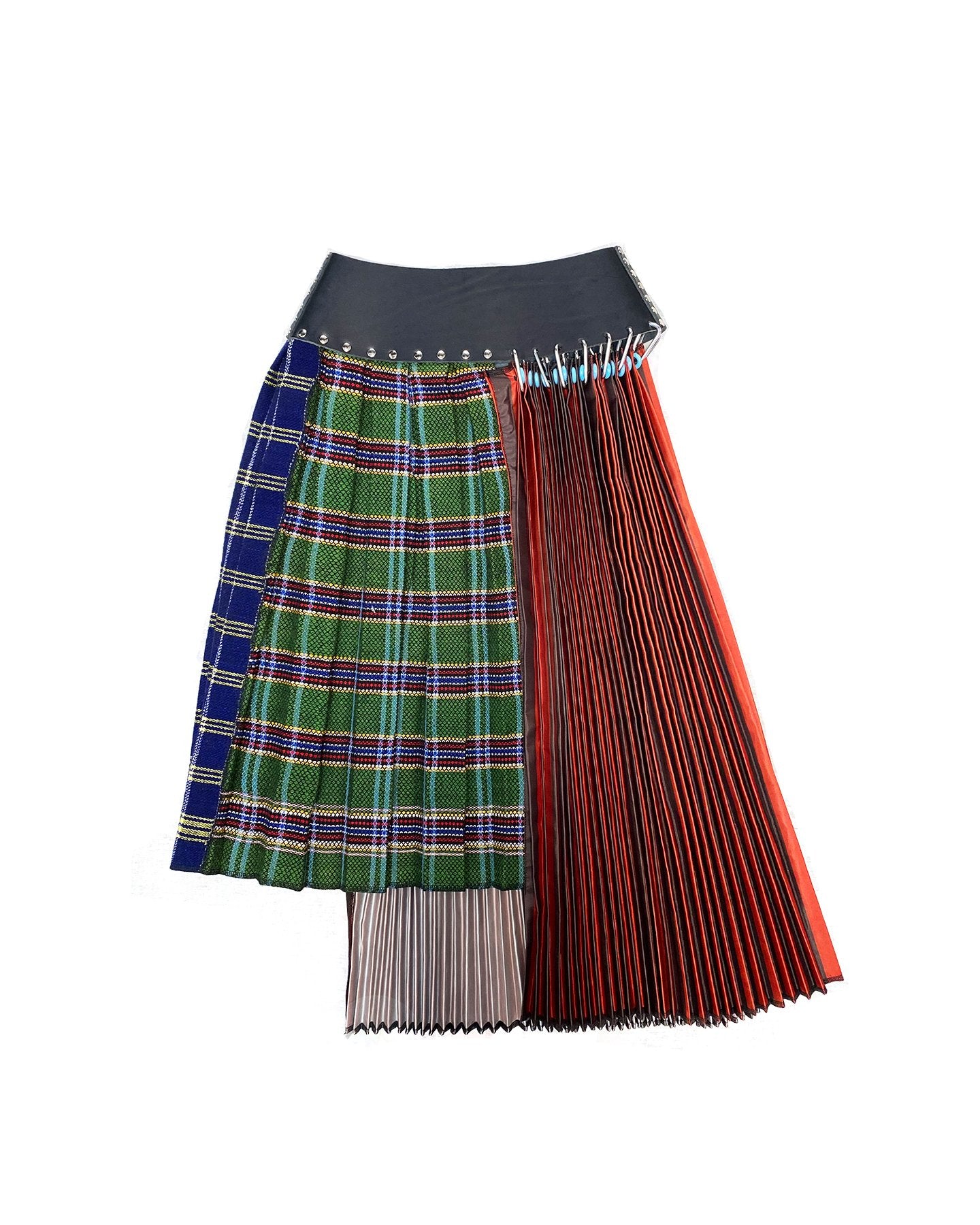 Red and Blue Half and Half Skirt