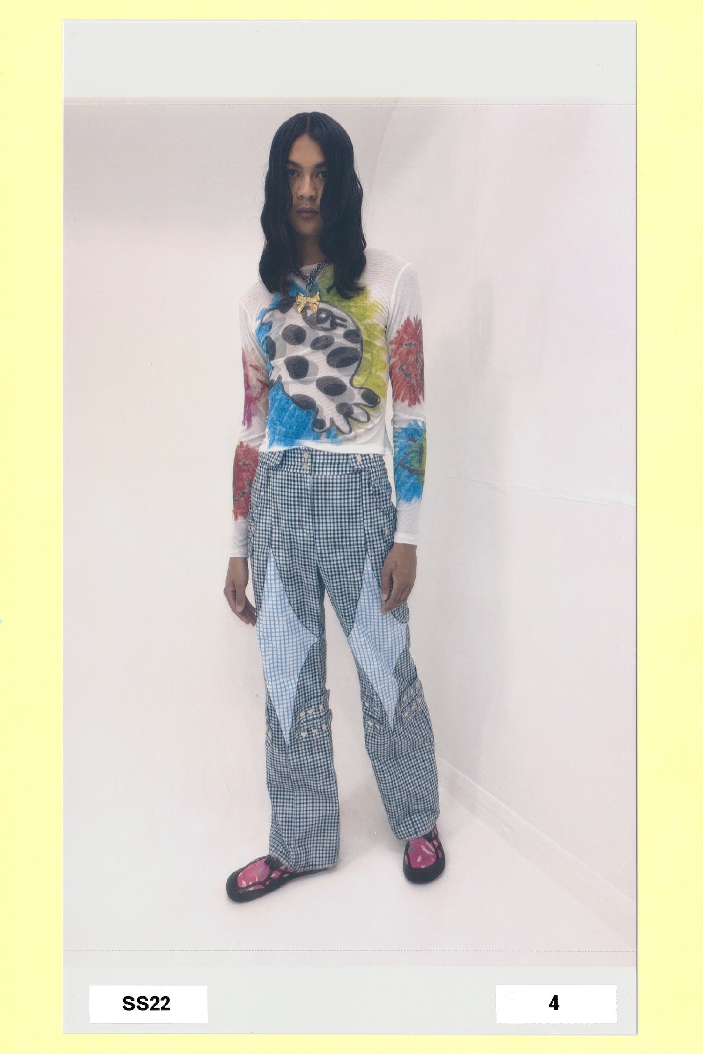 Polkadot Fish Mesh Top