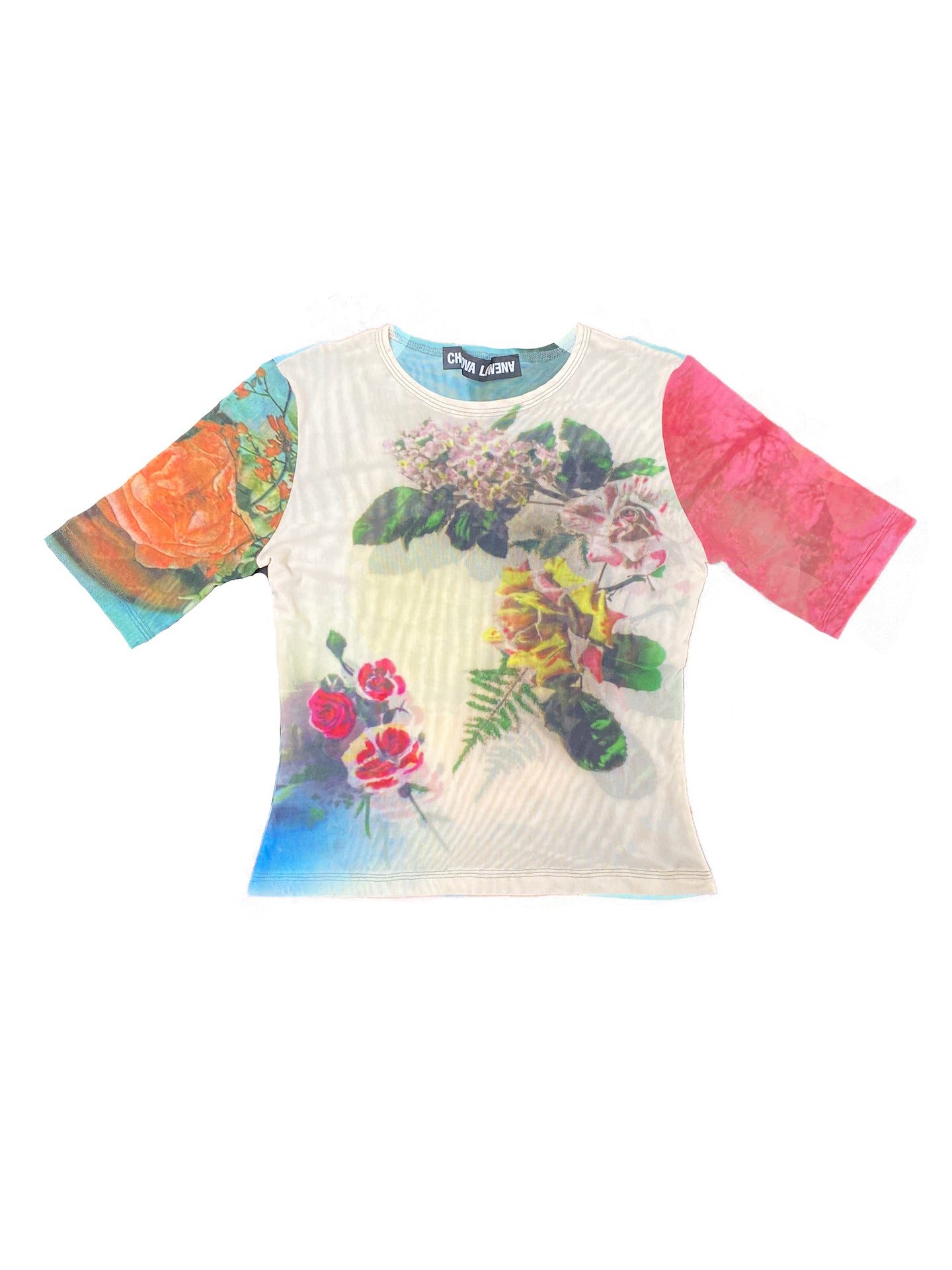 Floral Mix Mesh Top