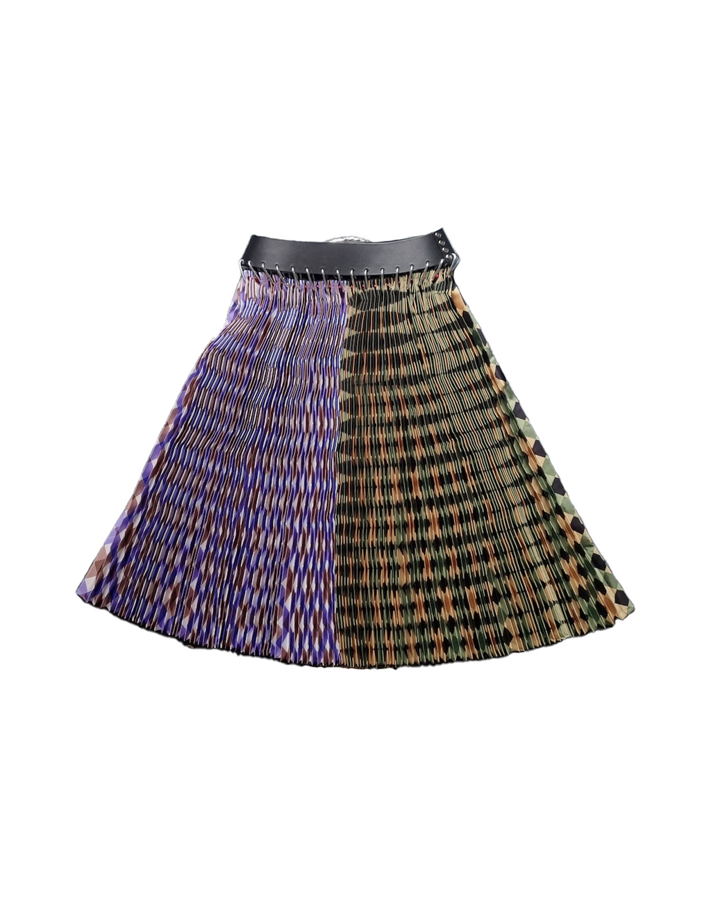Split Argyle Midi Skirt