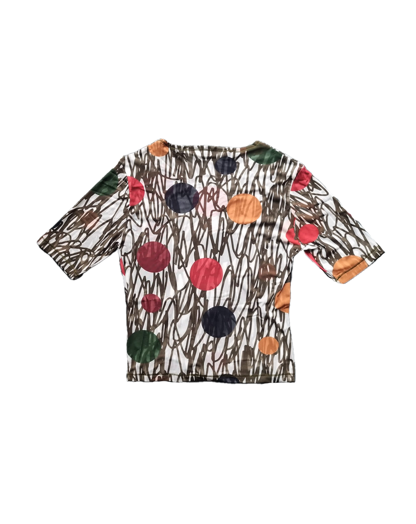 Scribble Dot Mesh Button Top