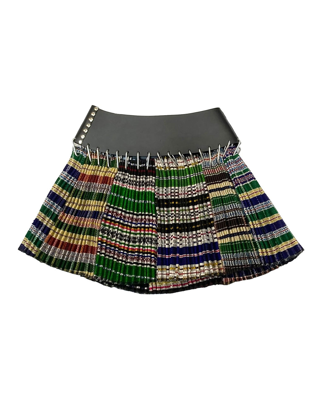 Mini Wool Skirt with Black Belt