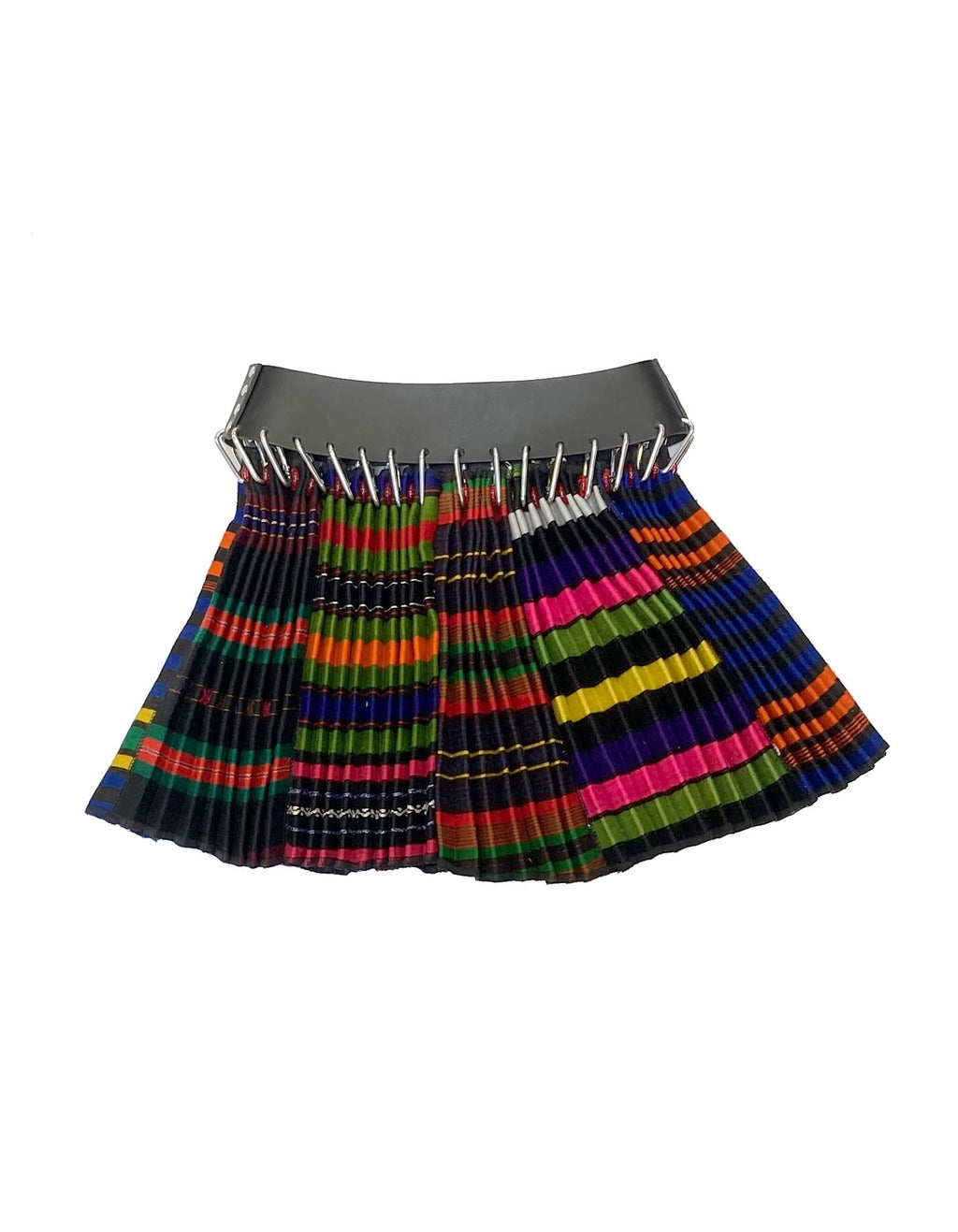 Mini Multi Skirt with Black Belt