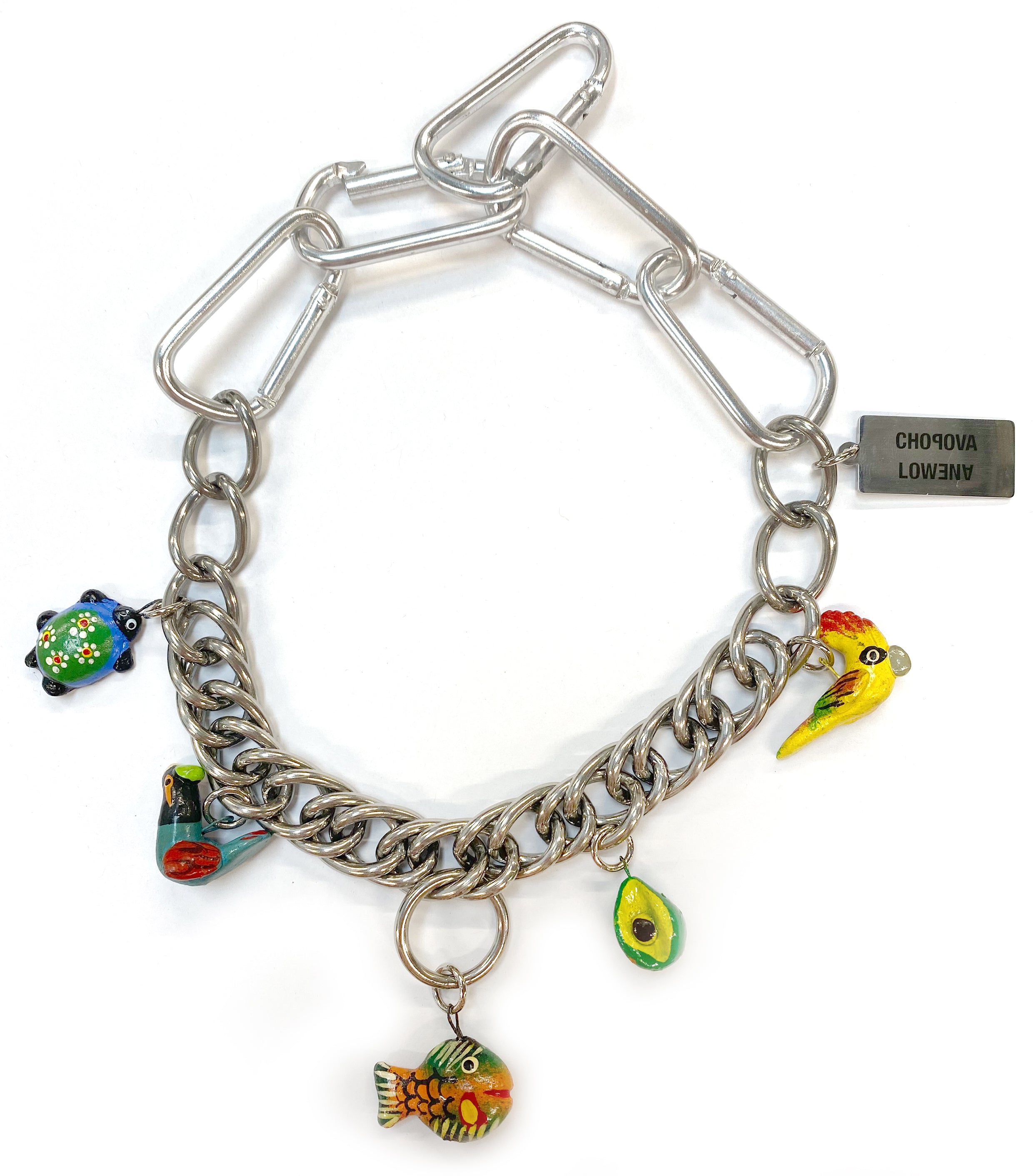 Vintage Wooden Charm Necklace