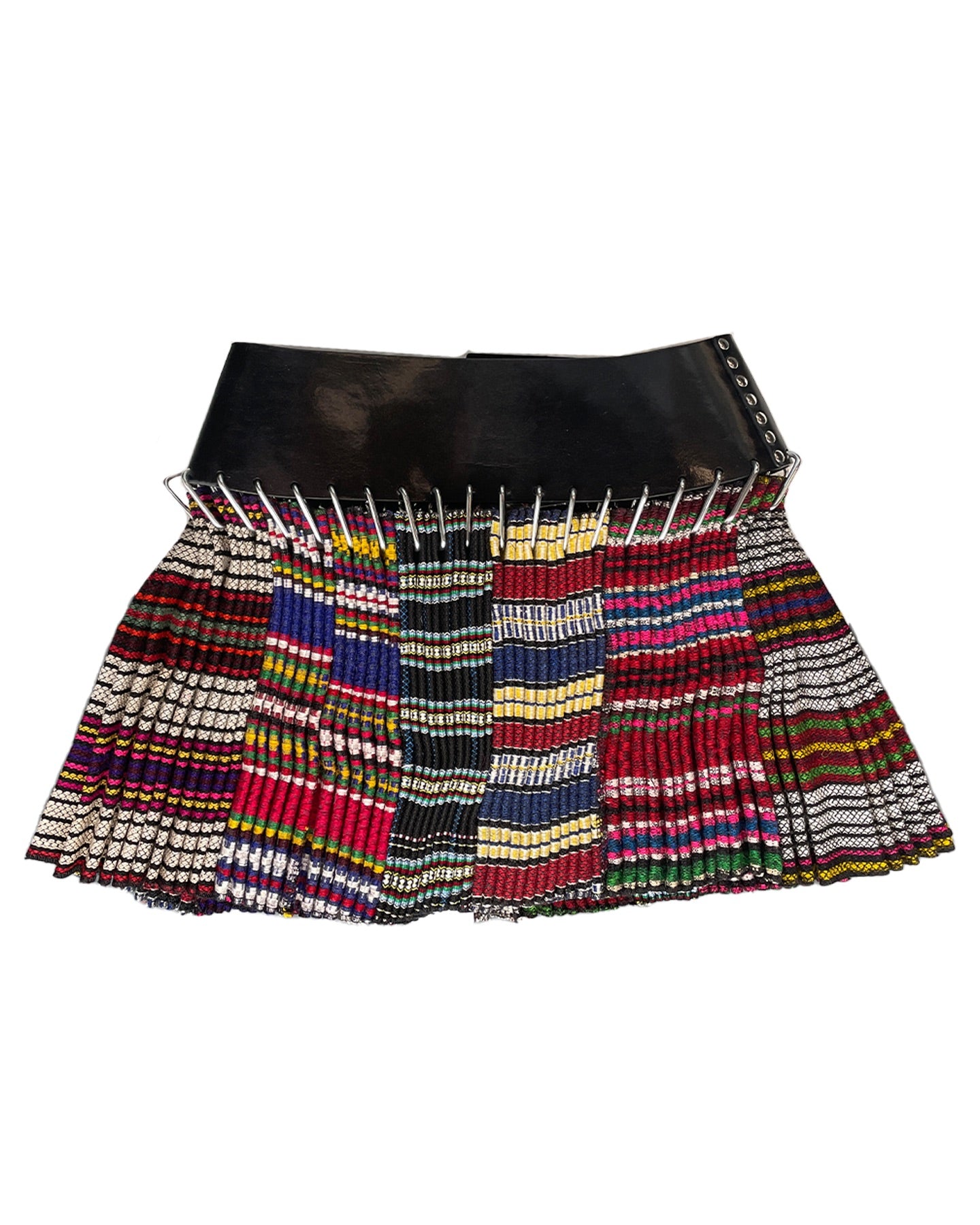 Mini Wool Skirt with Black Belt