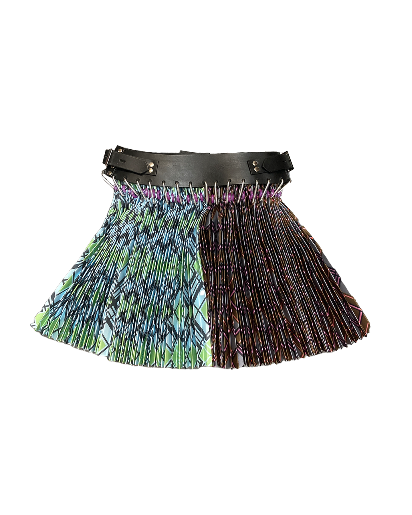 Split Plaid Argyle Exclusive Mini Skirt